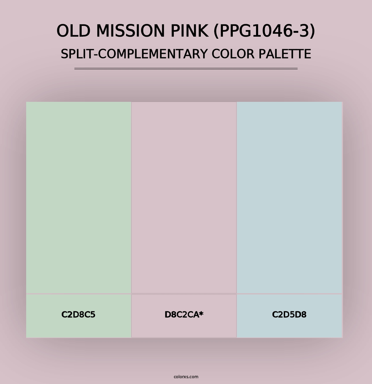 Old Mission Pink (PPG1046-3) - Split-Complementary Color Palette