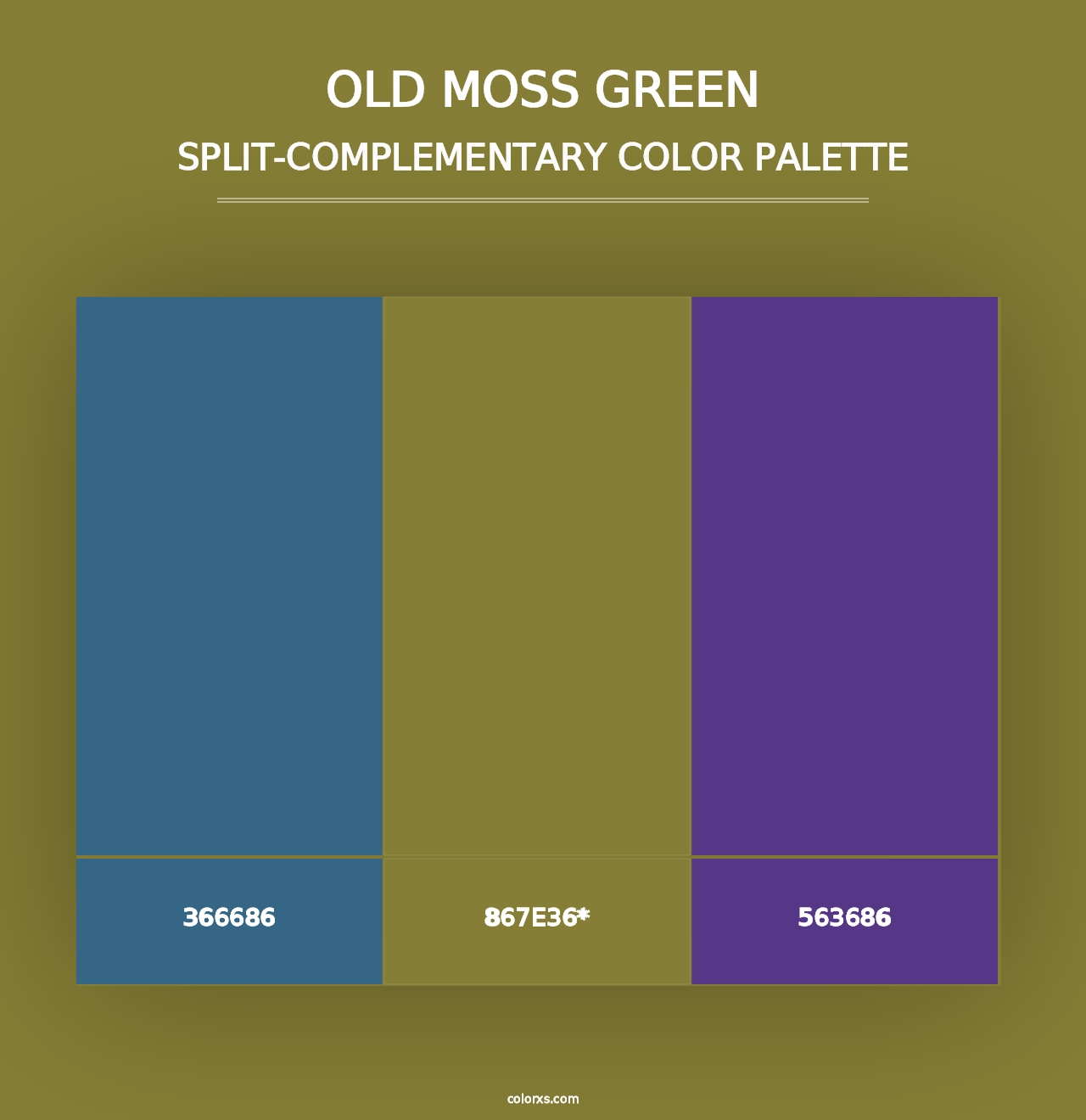 Old Moss Green - Split-Complementary Color Palette