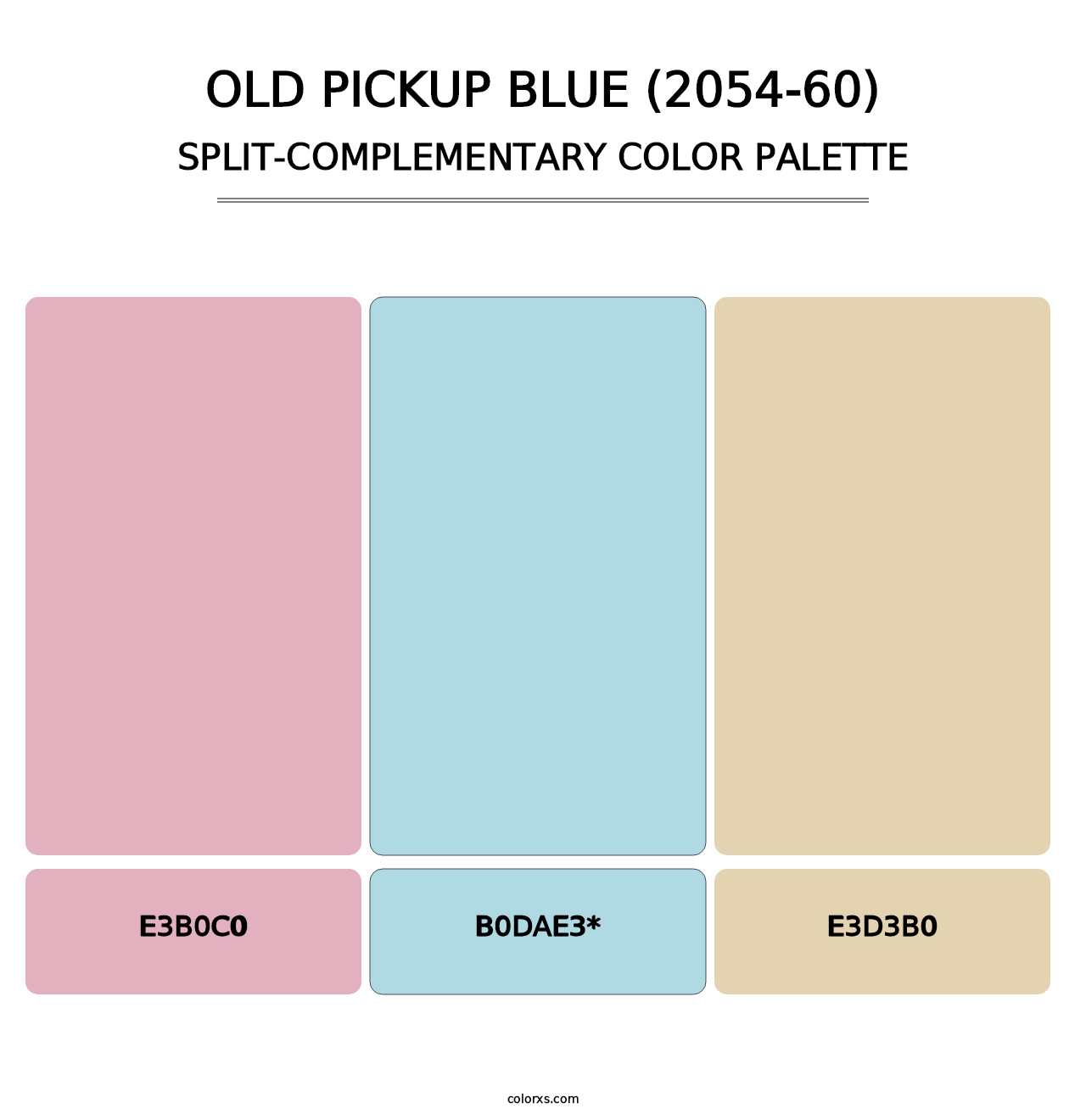 Old Pickup Blue (2054-60) - Split-Complementary Color Palette