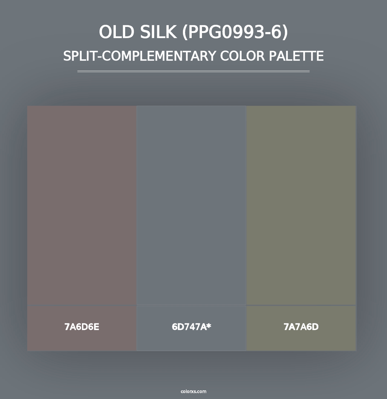 Old Silk (PPG0993-6) - Split-Complementary Color Palette