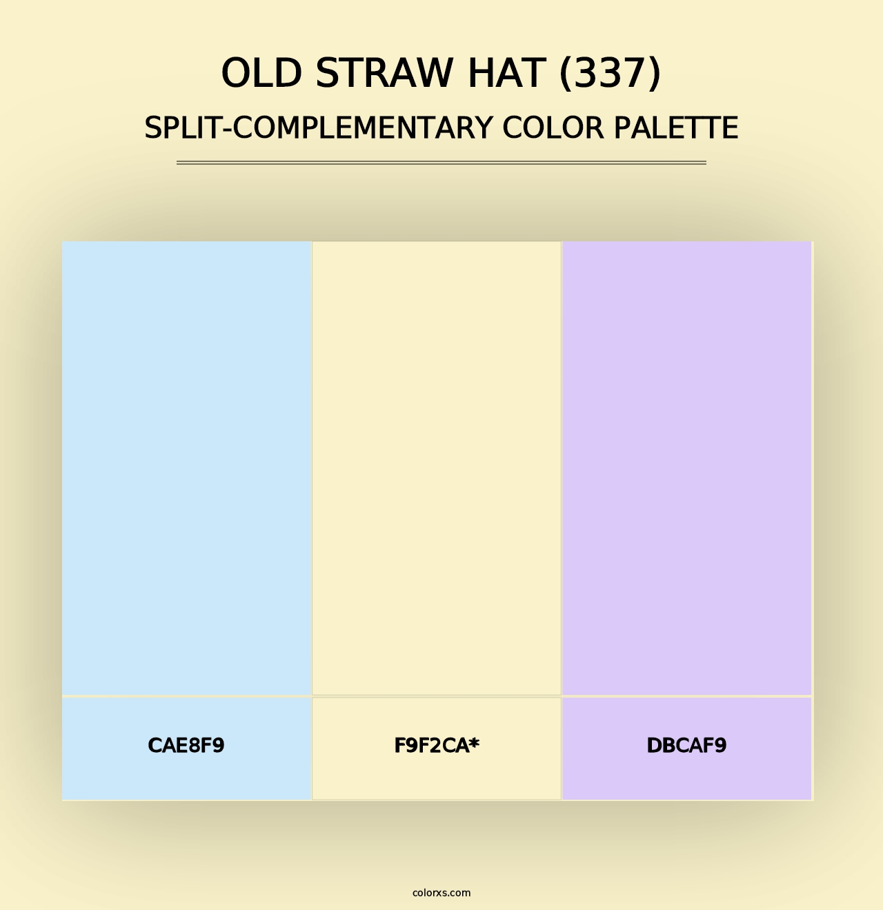 Old Straw Hat (337) - Split-Complementary Color Palette