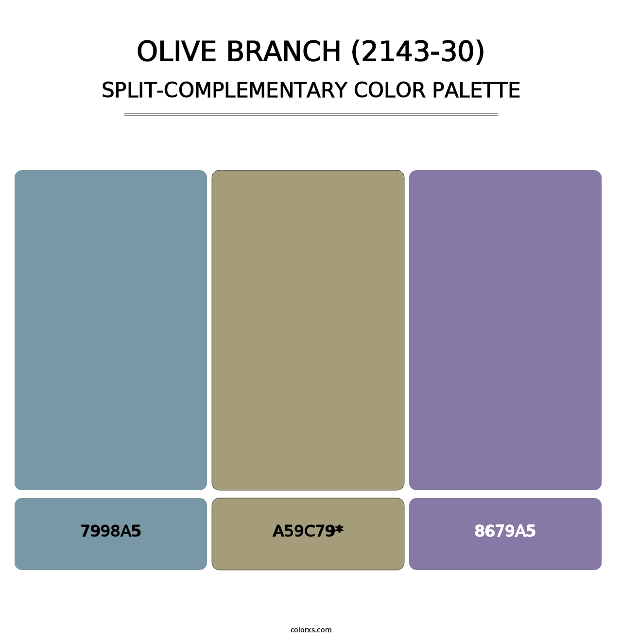 Olive Branch (2143-30) - Split-Complementary Color Palette