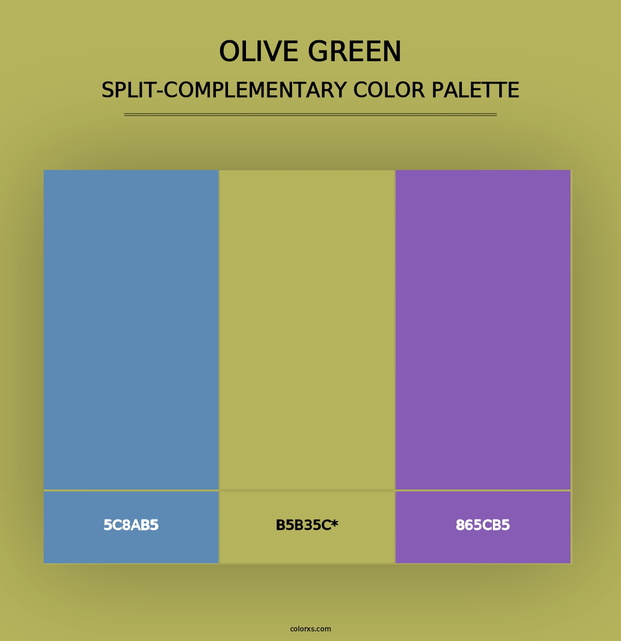 Olive Green - Split-Complementary Color Palette