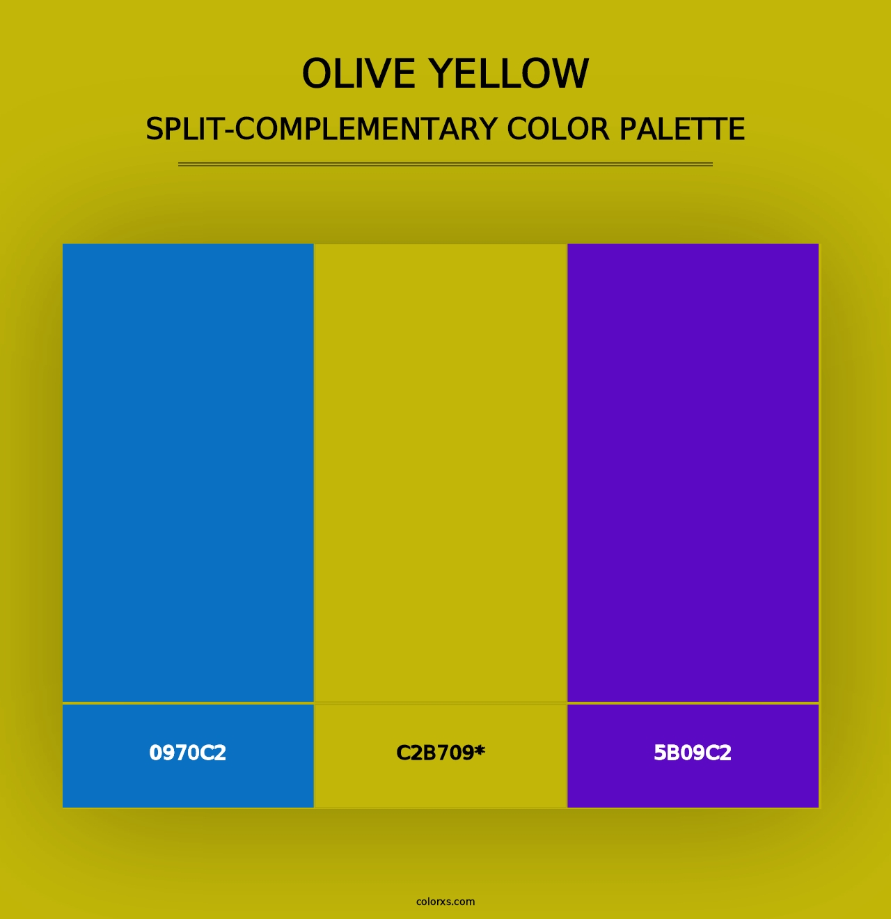 Olive Yellow - Split-Complementary Color Palette