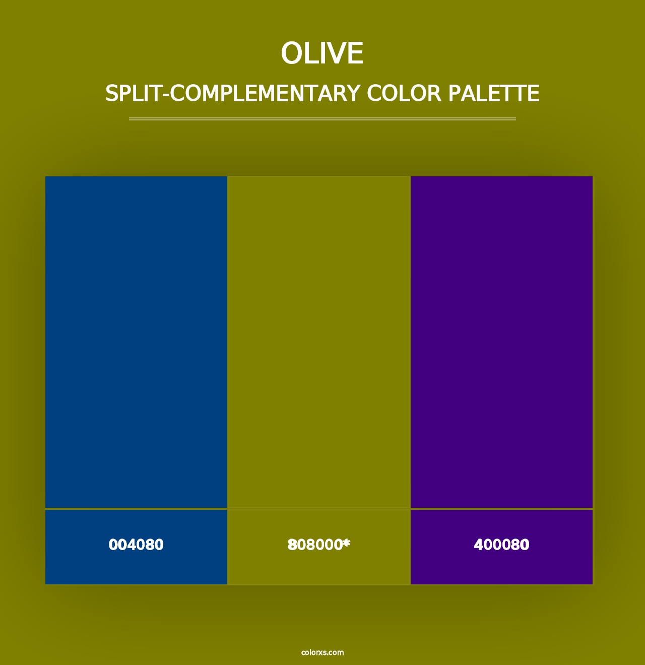 Olive - Split-Complementary Color Palette