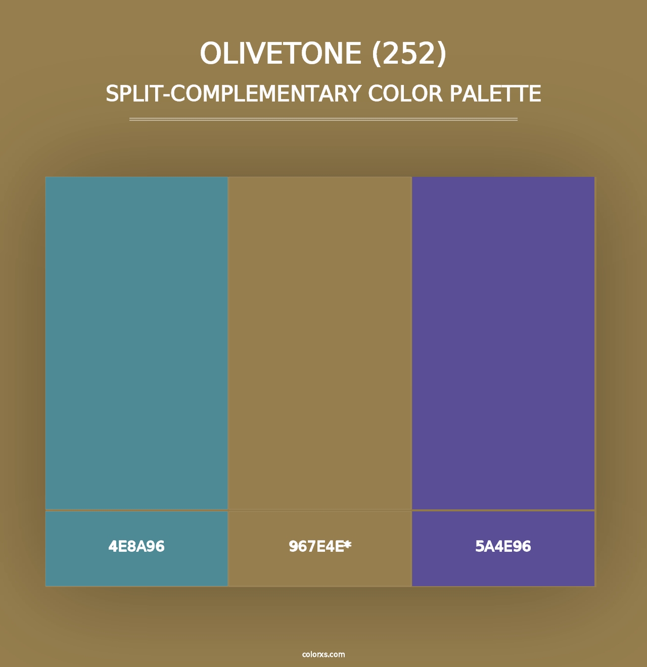 Olivetone (252) - Split-Complementary Color Palette