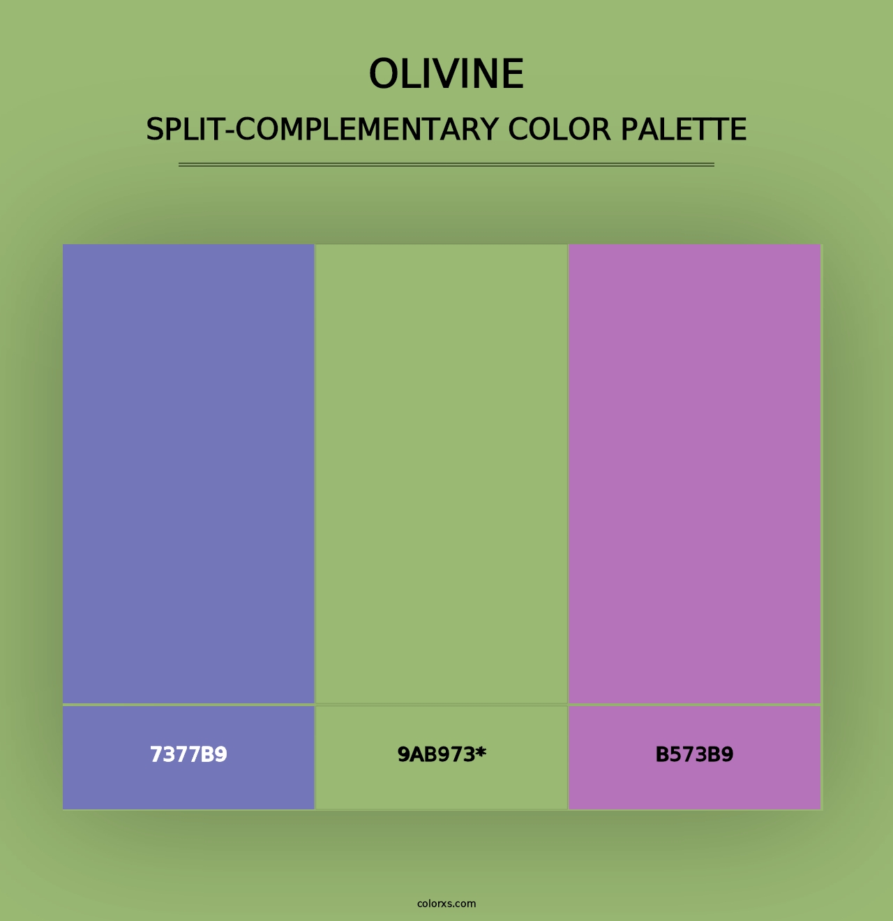 Olivine - Split-Complementary Color Palette