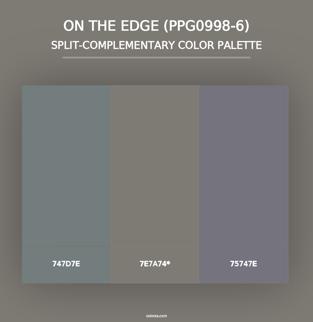 On The Edge (PPG0998-6) - Split-Complementary Color Palette