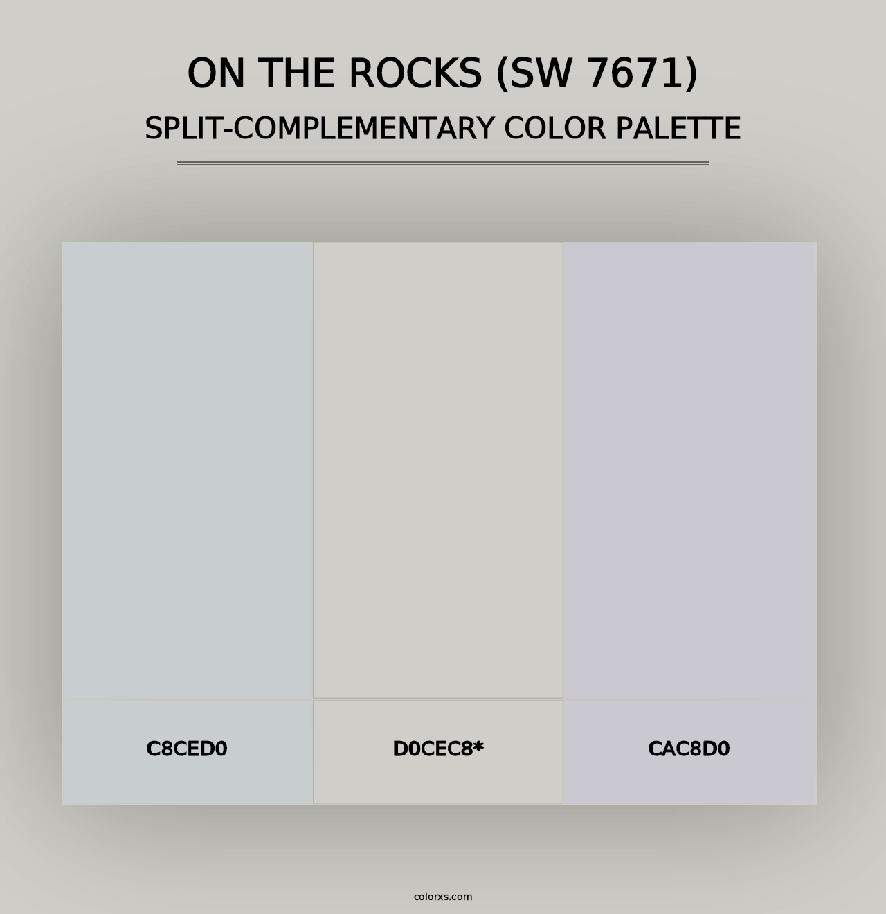 On the Rocks (SW 7671) - Split-Complementary Color Palette