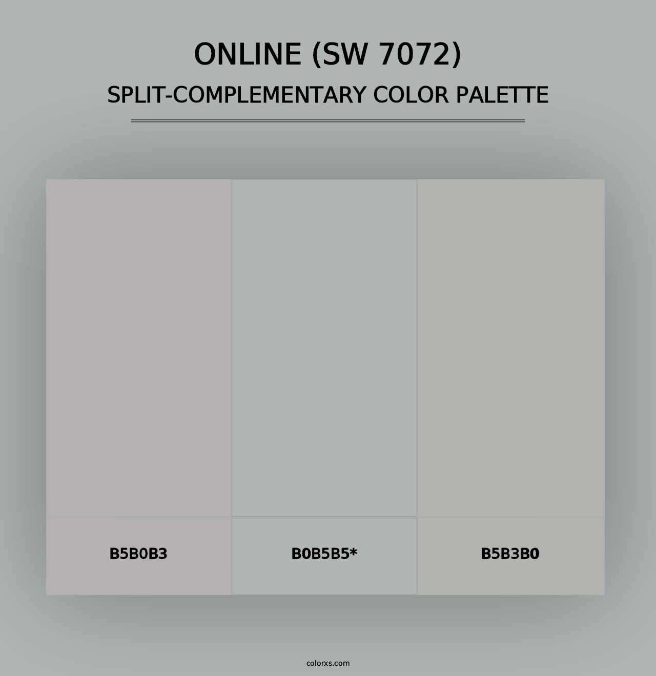 Online (SW 7072) - Split-Complementary Color Palette