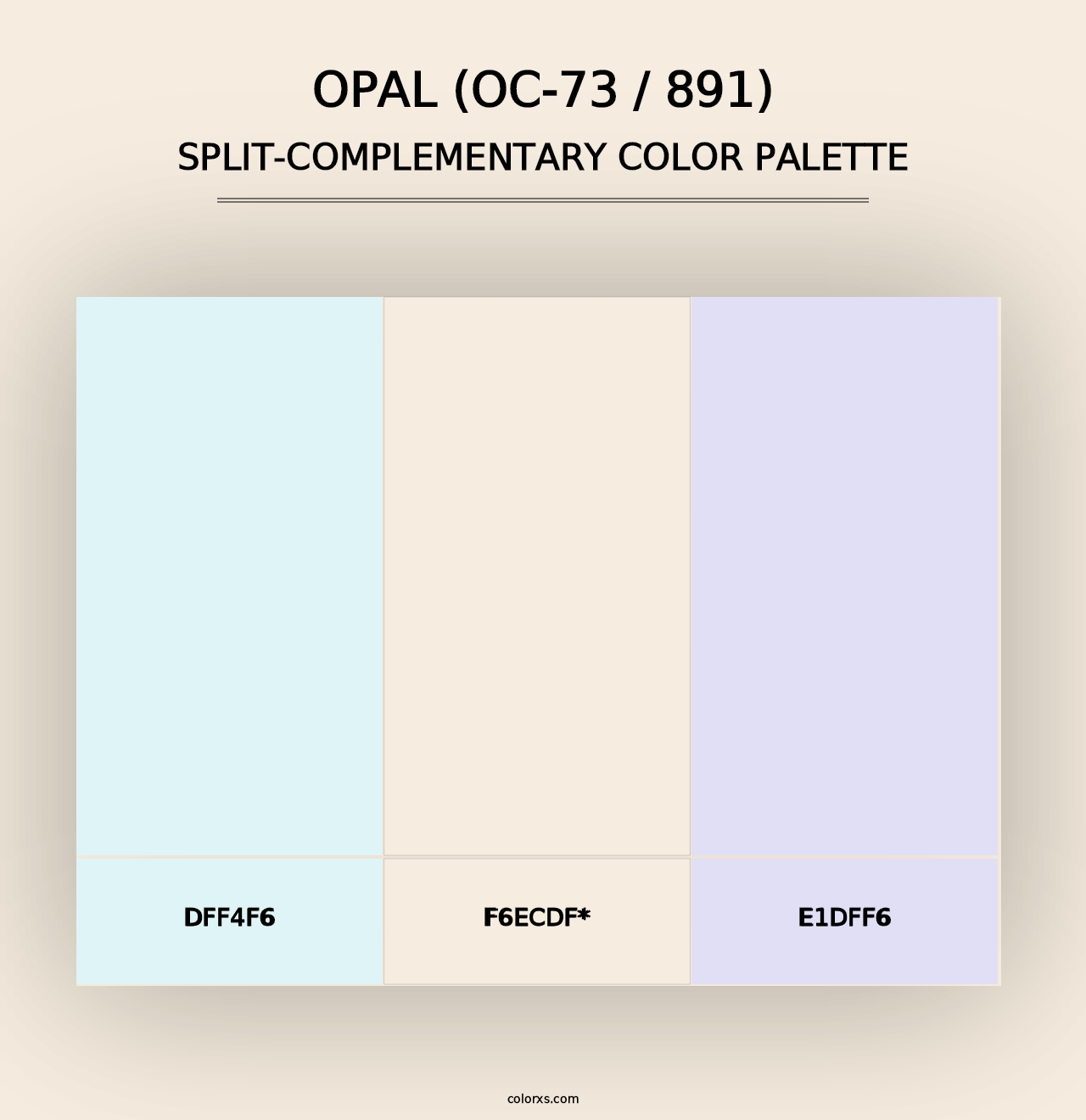 Opal (OC-73 / 891) - Split-Complementary Color Palette