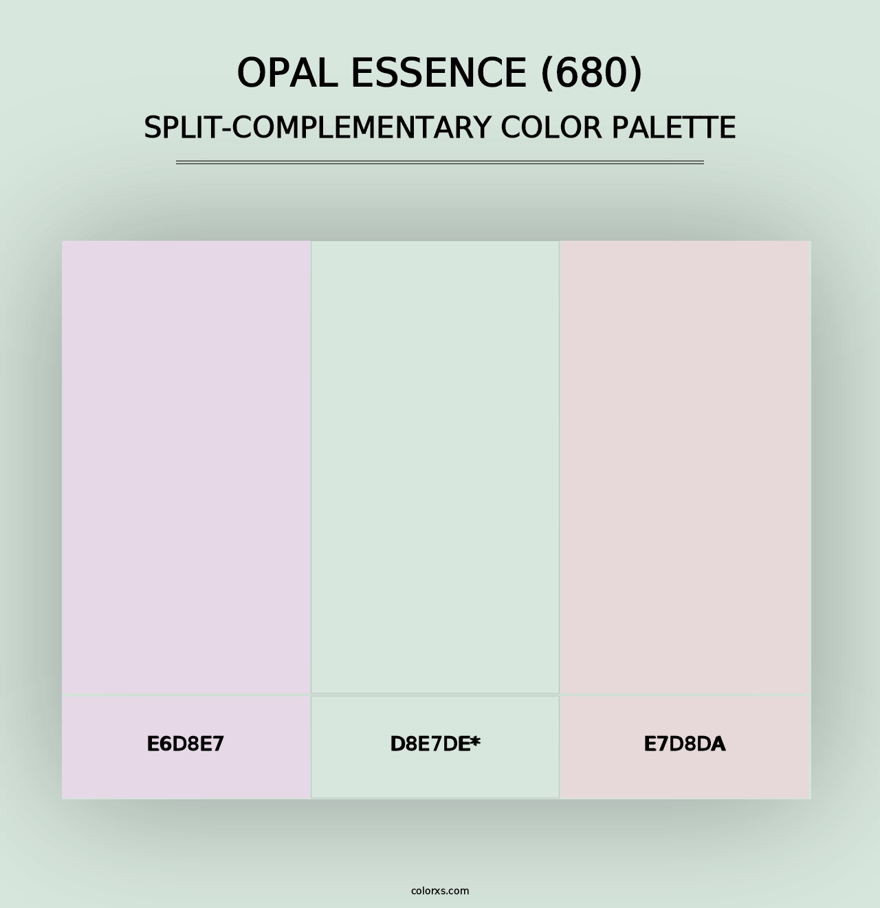 Opal Essence (680) - Split-Complementary Color Palette