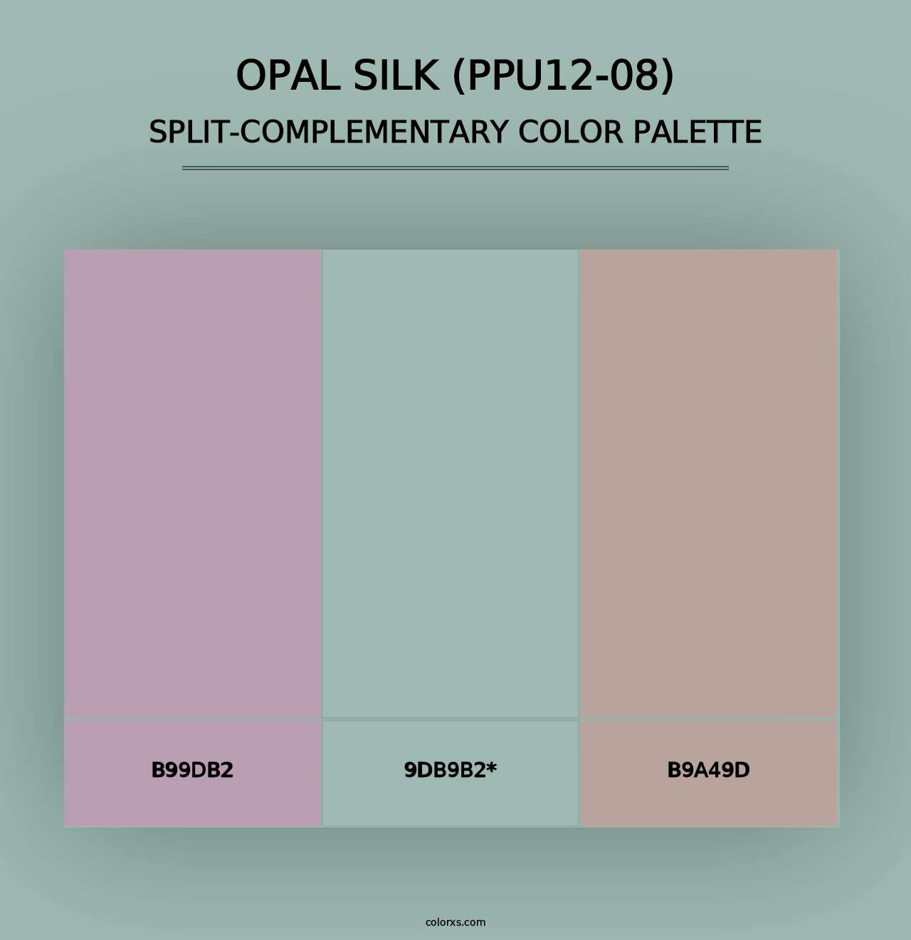 Opal Silk (PPU12-08) - Split-Complementary Color Palette