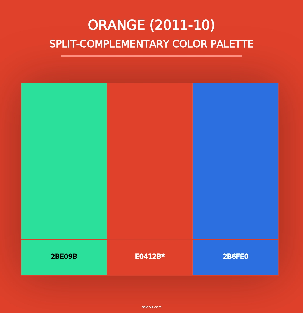 Orange (2011-10) - Split-Complementary Color Palette