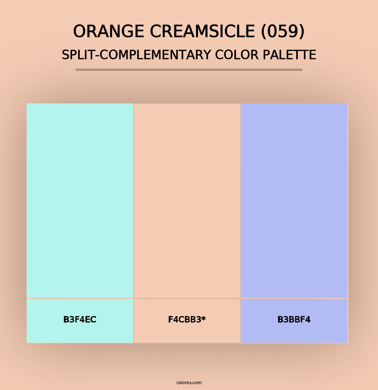 Orange Creamsicle (059) - Split-Complementary Color Palette