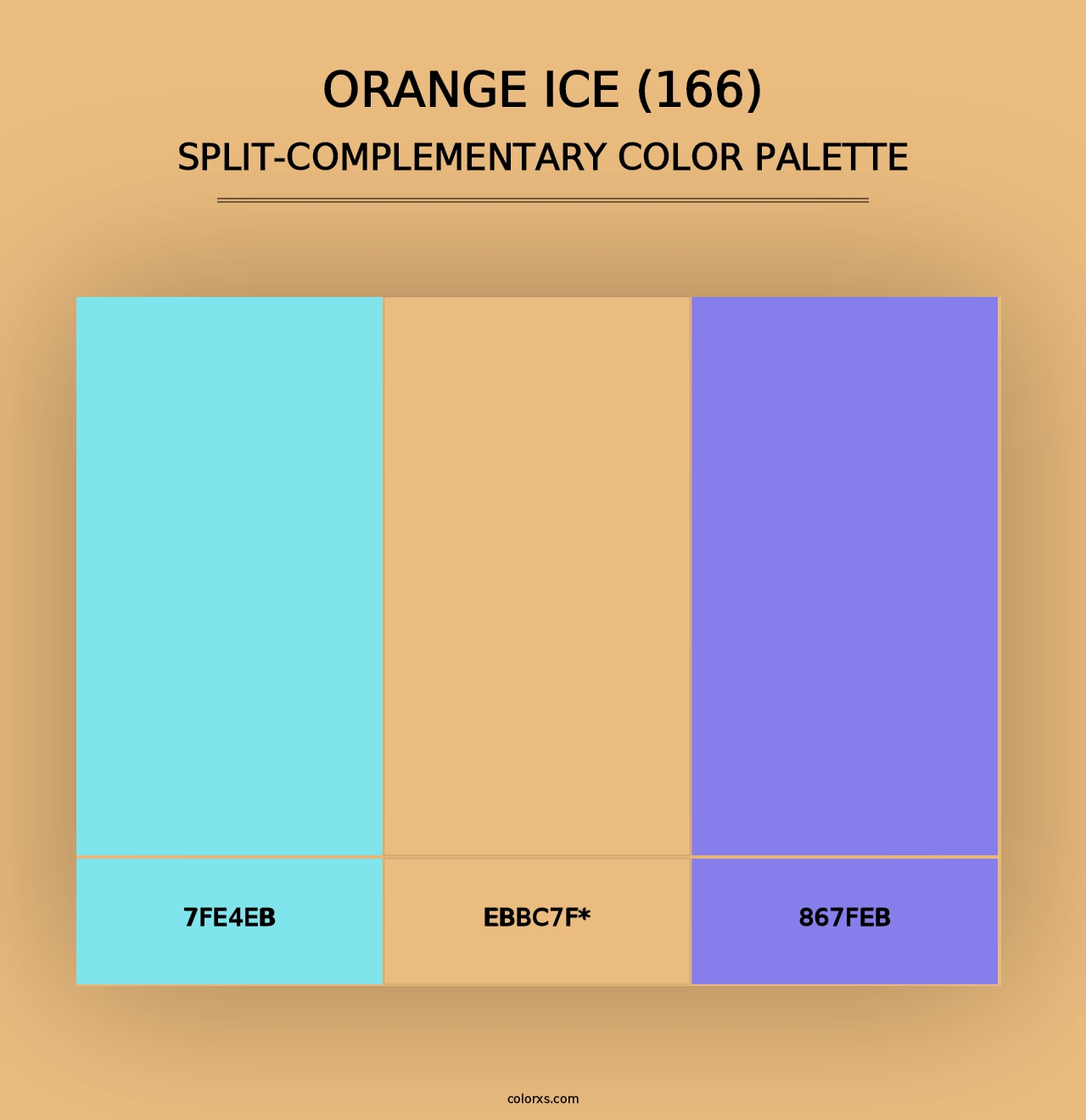 Orange Ice (166) - Split-Complementary Color Palette