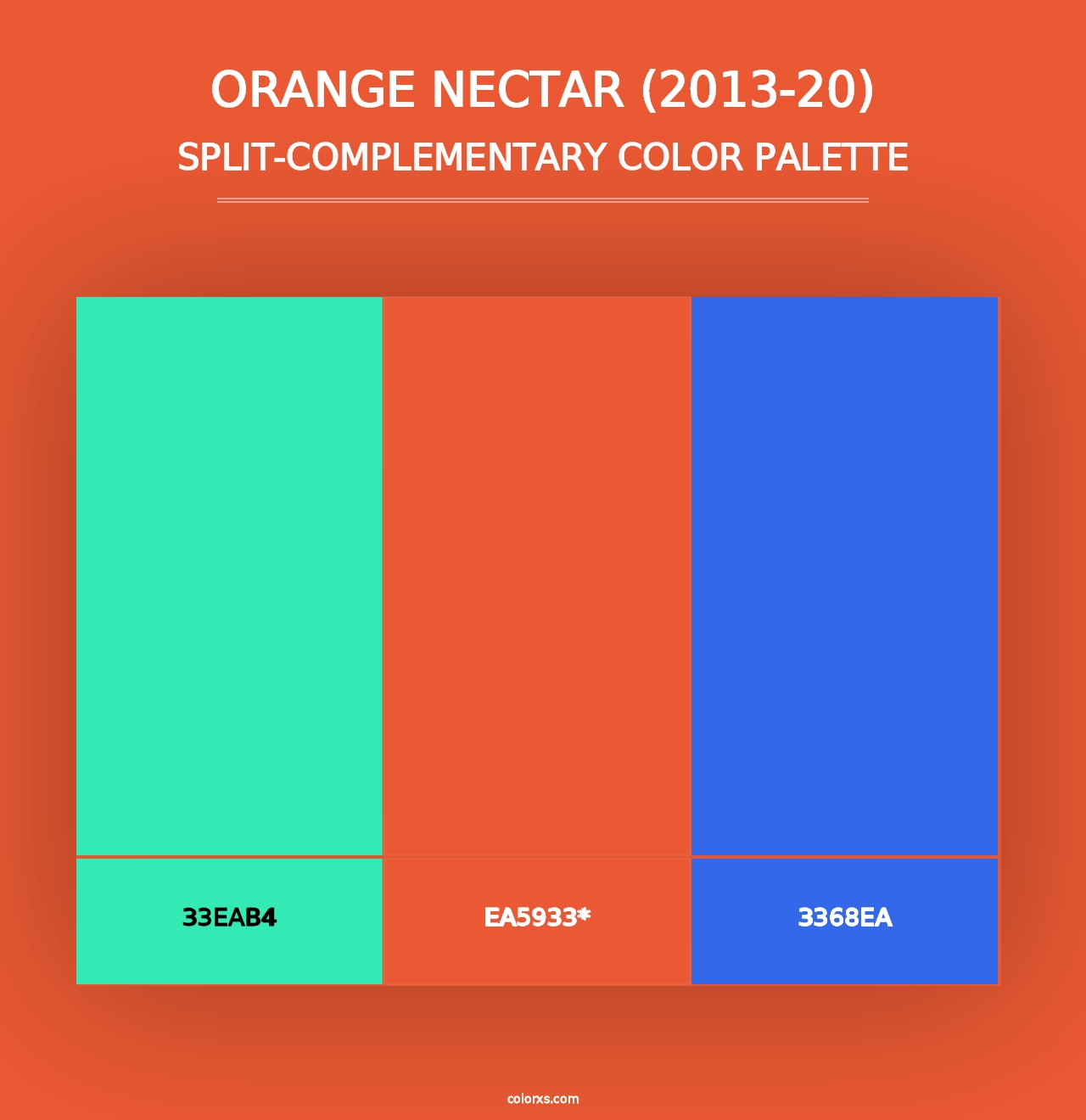 Orange Nectar (2013-20) - Split-Complementary Color Palette