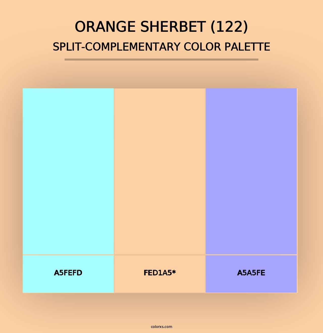 Orange Sherbet (122) - Split-Complementary Color Palette