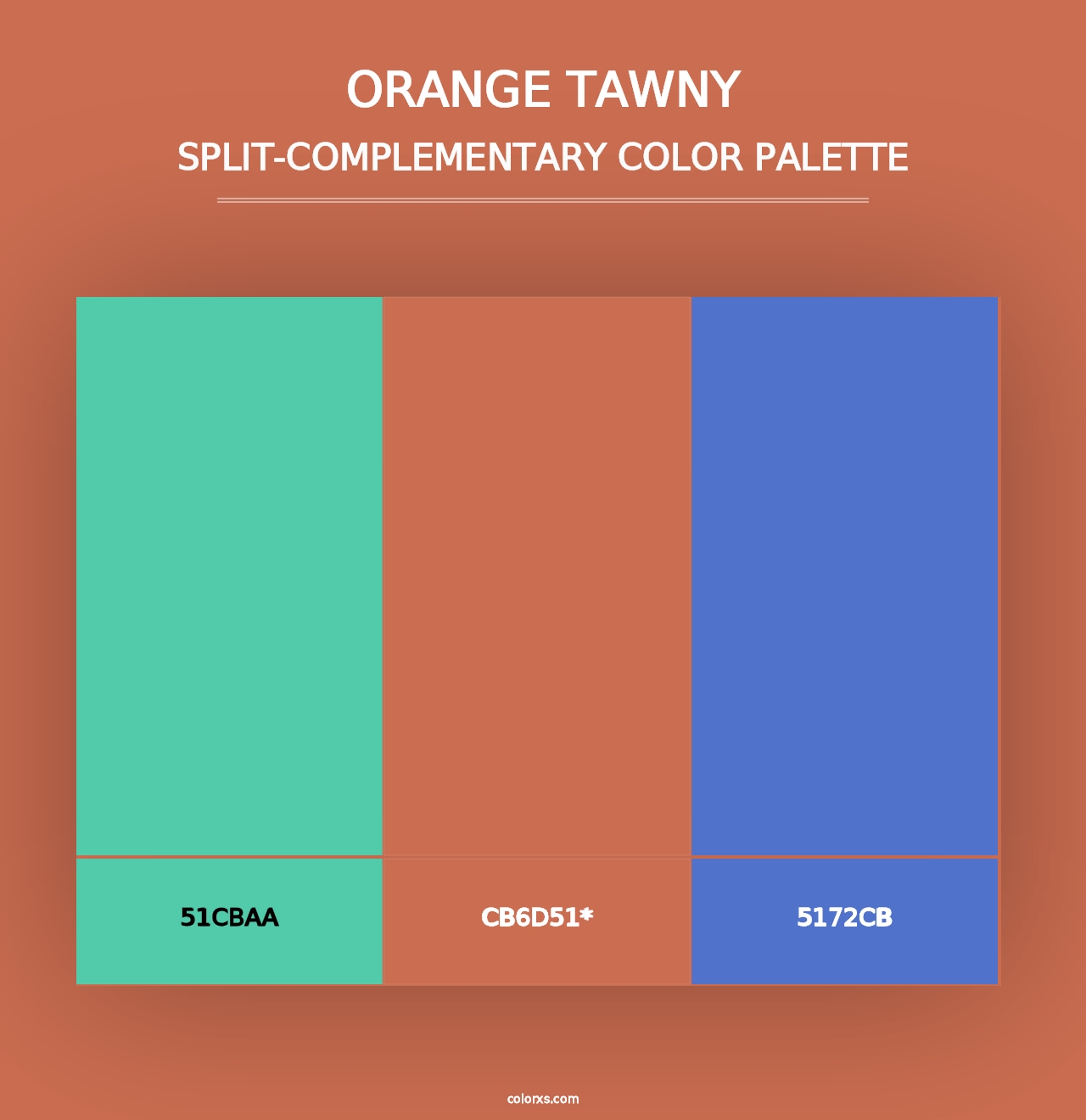 Orange Tawny - Split-Complementary Color Palette