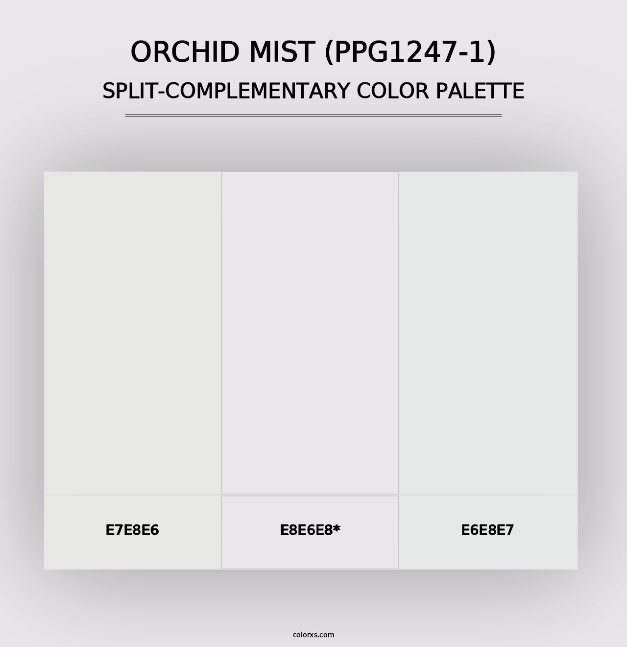 Orchid Mist (PPG1247-1) - Split-Complementary Color Palette