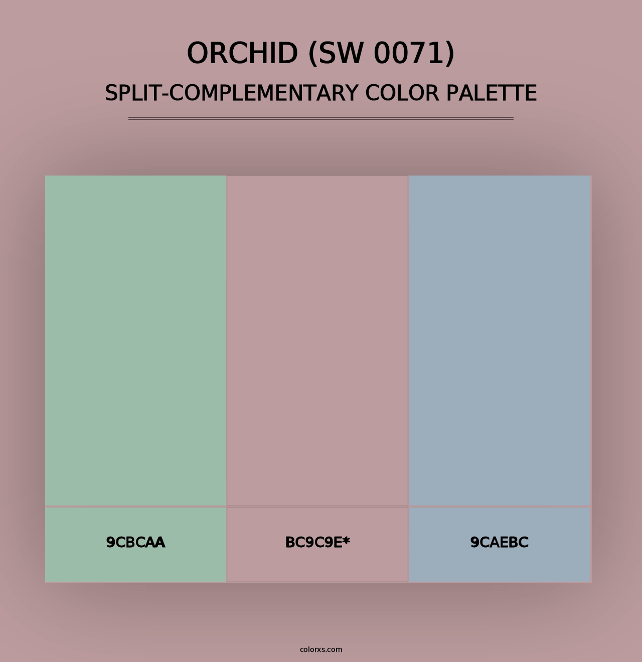 Orchid (SW 0071) - Split-Complementary Color Palette