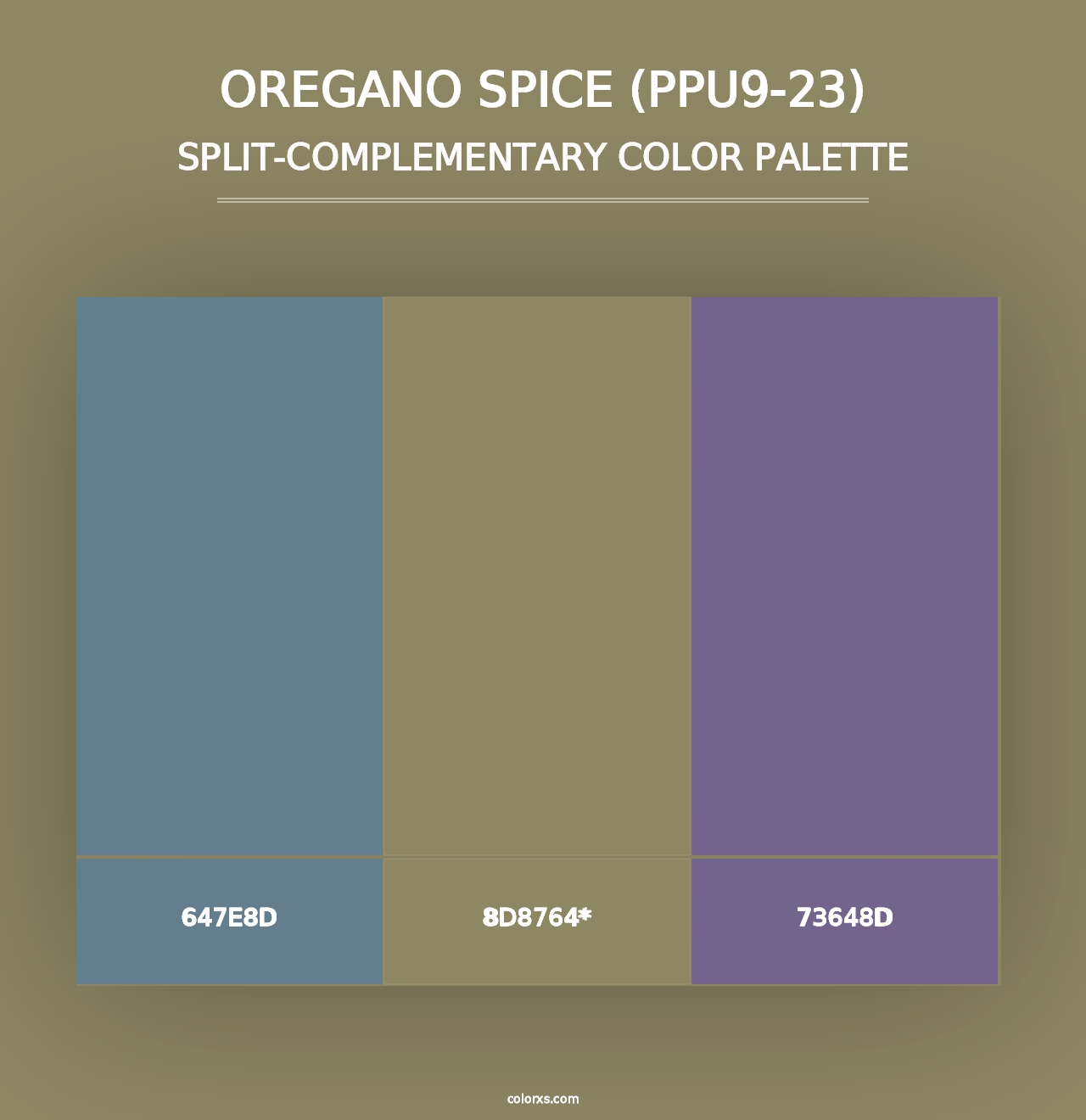 Oregano Spice (PPU9-23) - Split-Complementary Color Palette