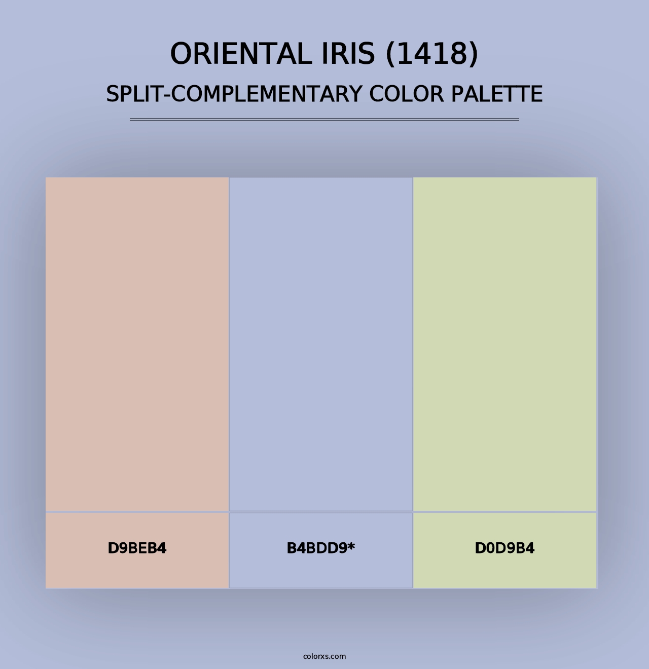 Oriental Iris (1418) - Split-Complementary Color Palette