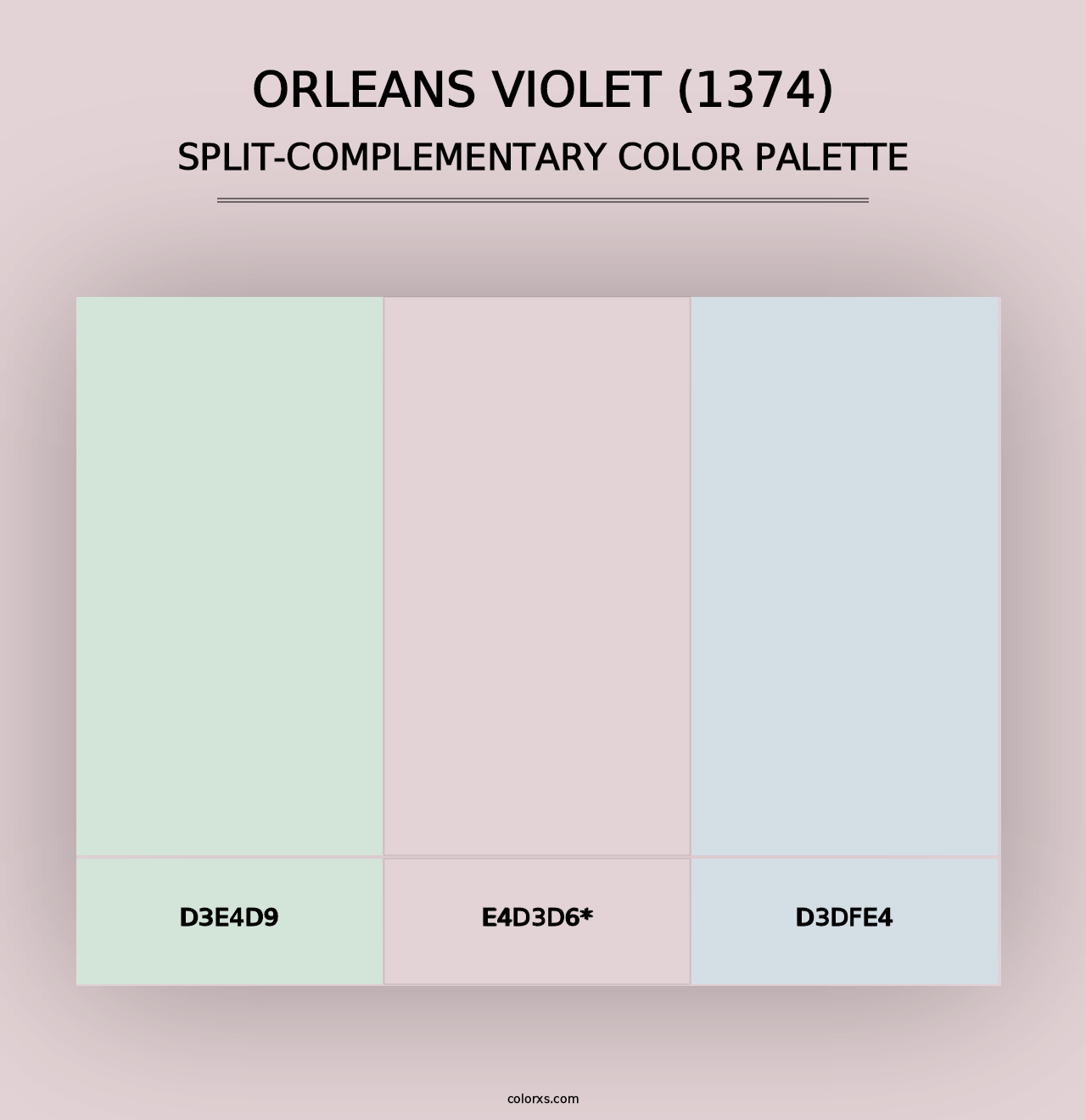 Orleans Violet (1374) - Split-Complementary Color Palette