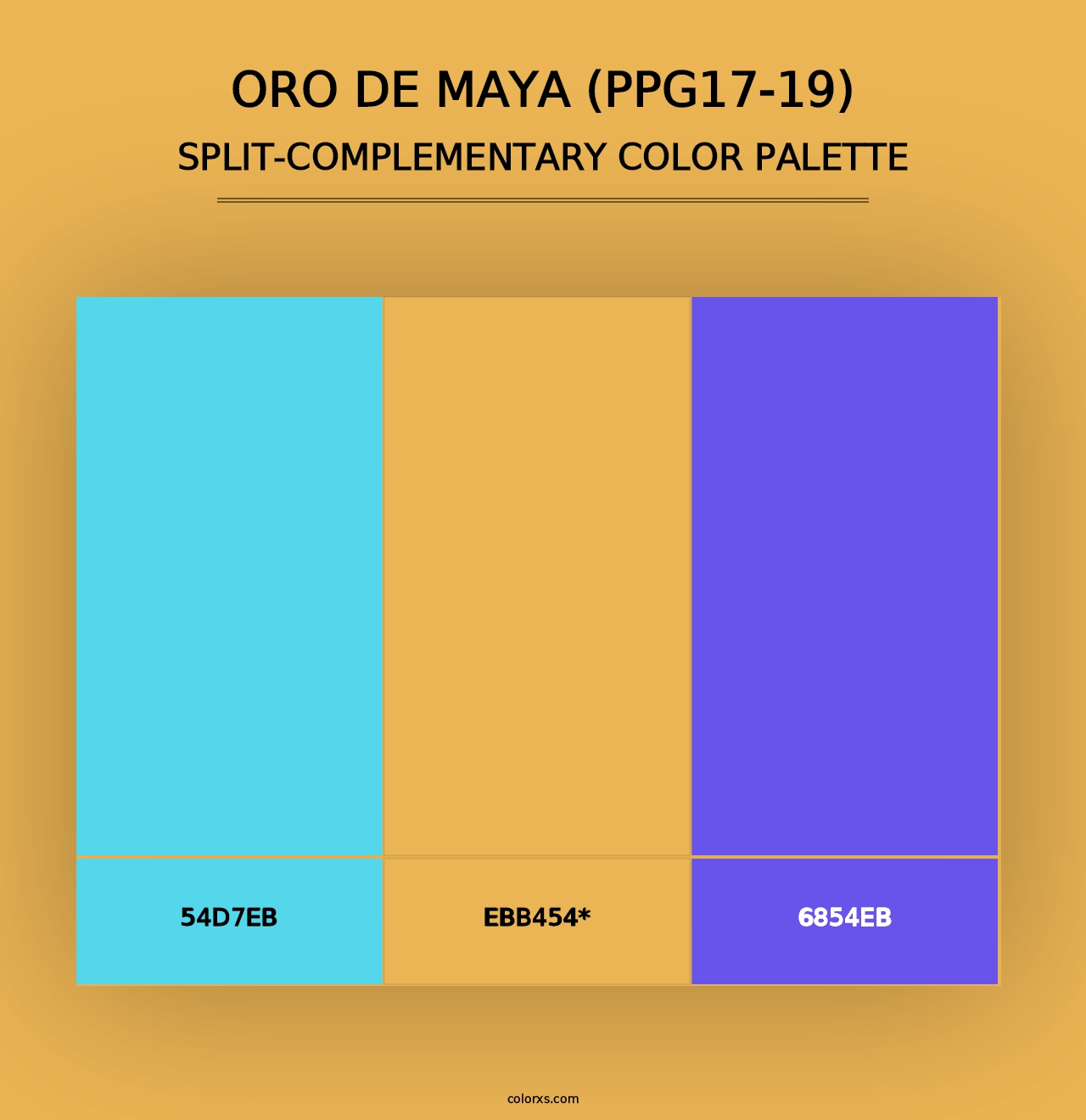 Oro De Maya (PPG17-19) - Split-Complementary Color Palette