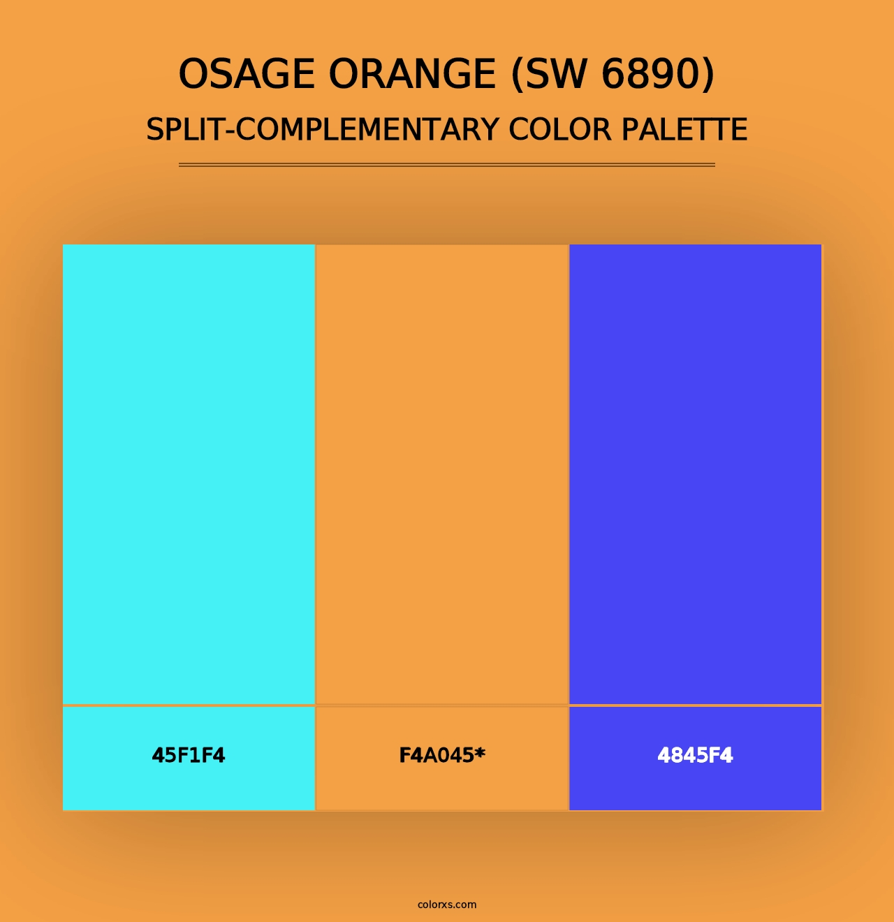 Osage Orange (SW 6890) - Split-Complementary Color Palette