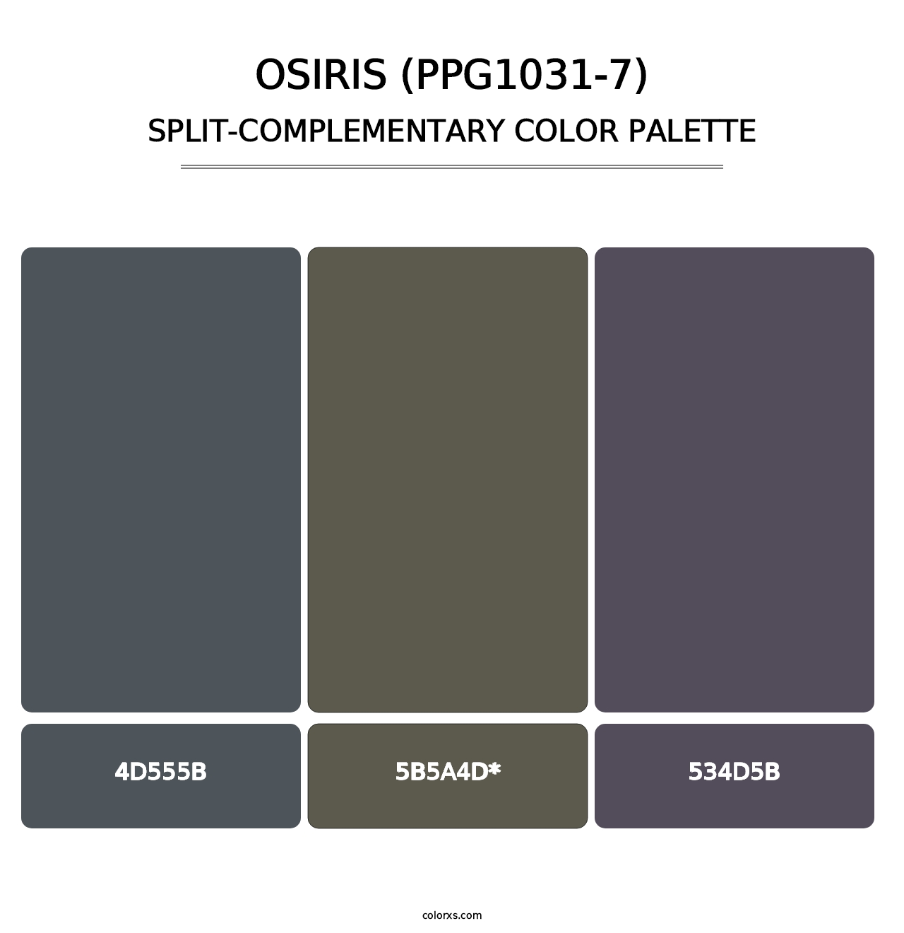 Osiris (PPG1031-7) - Split-Complementary Color Palette