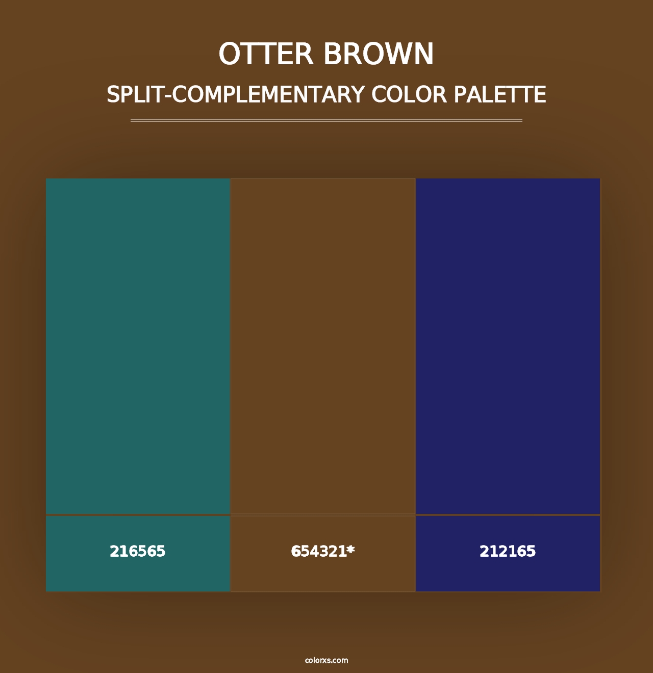 Otter Brown - Split-Complementary Color Palette