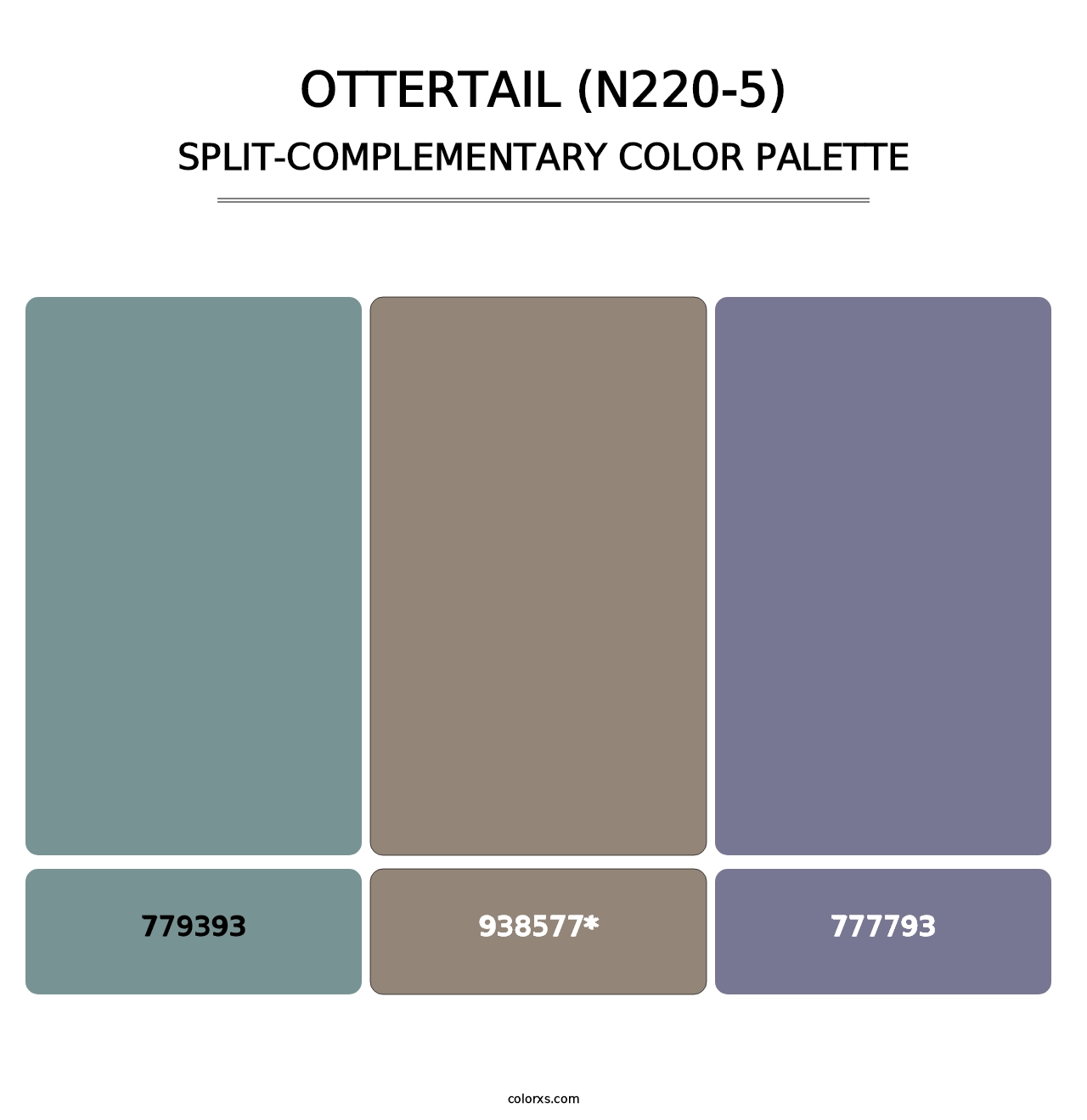 Ottertail (N220-5) - Split-Complementary Color Palette