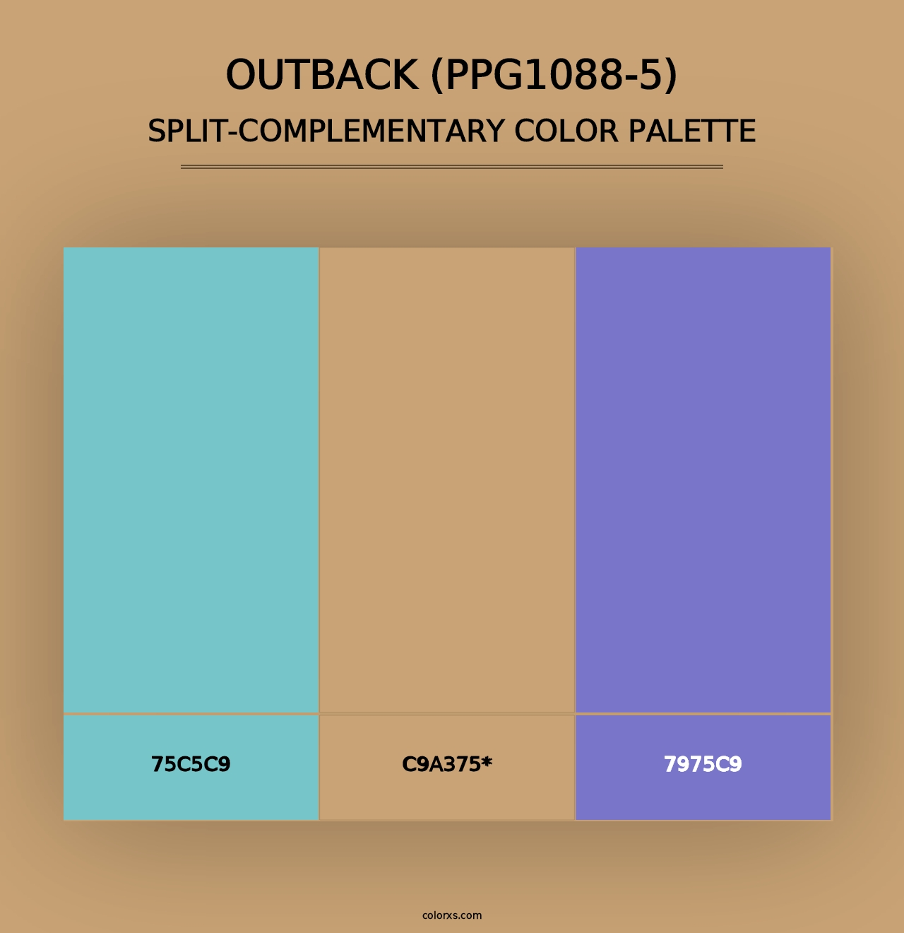 Outback (PPG1088-5) - Split-Complementary Color Palette