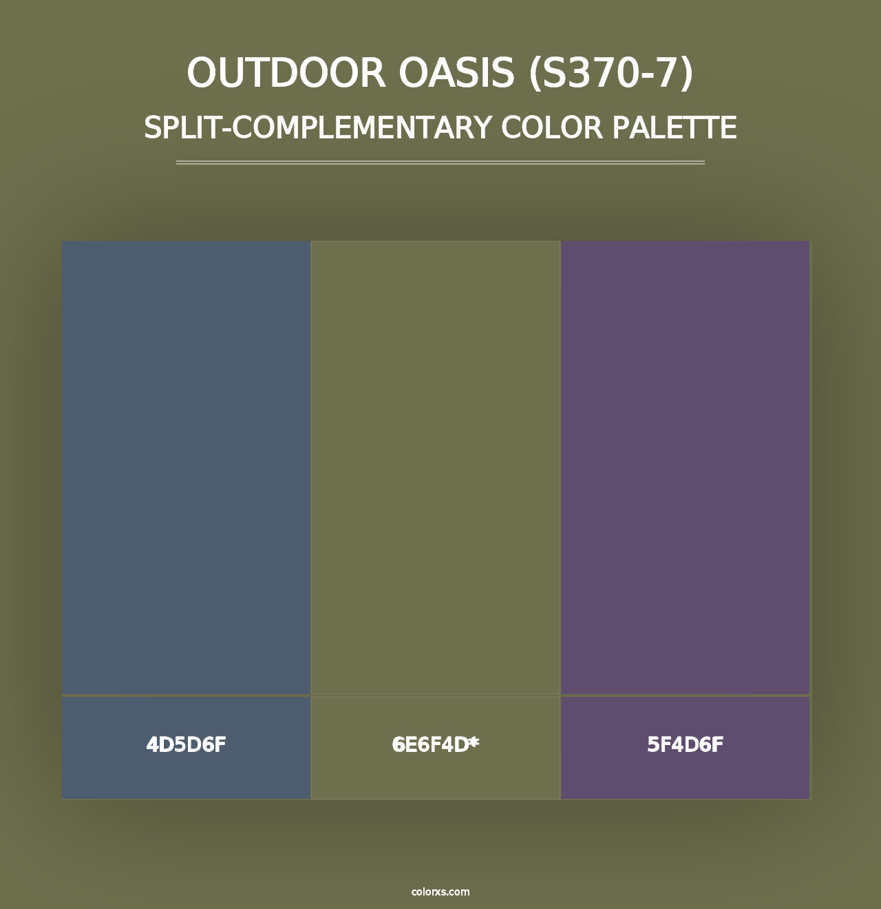 Outdoor Oasis (S370-7) - Split-Complementary Color Palette