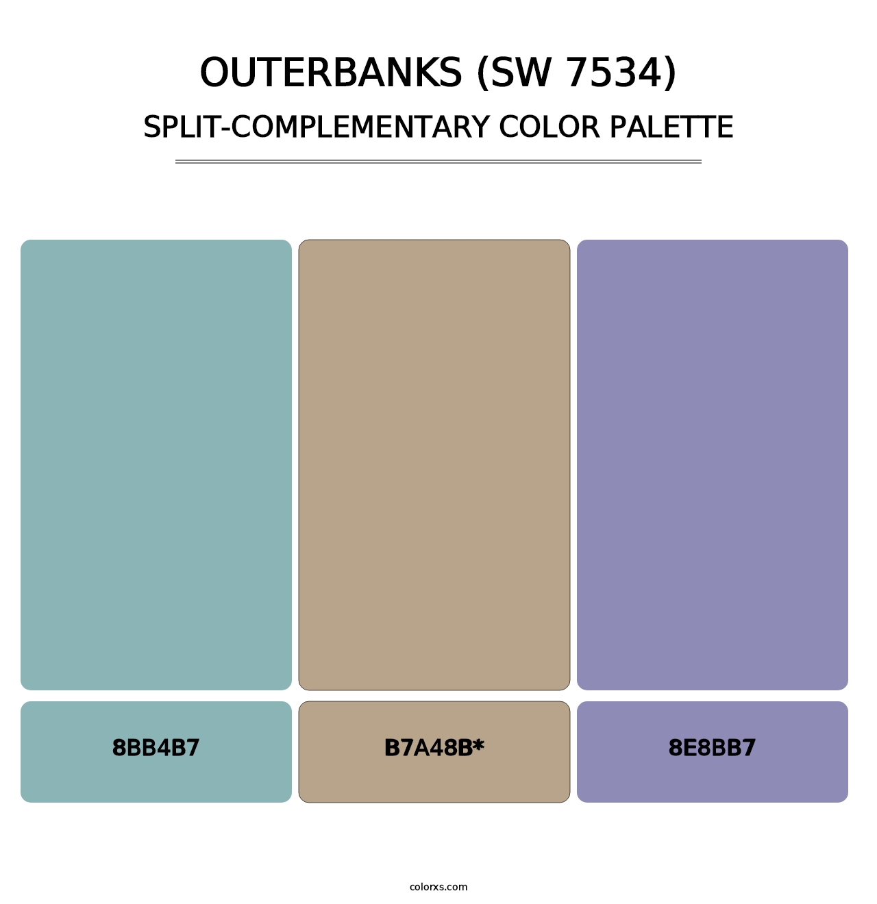 Outerbanks (SW 7534) - Split-Complementary Color Palette