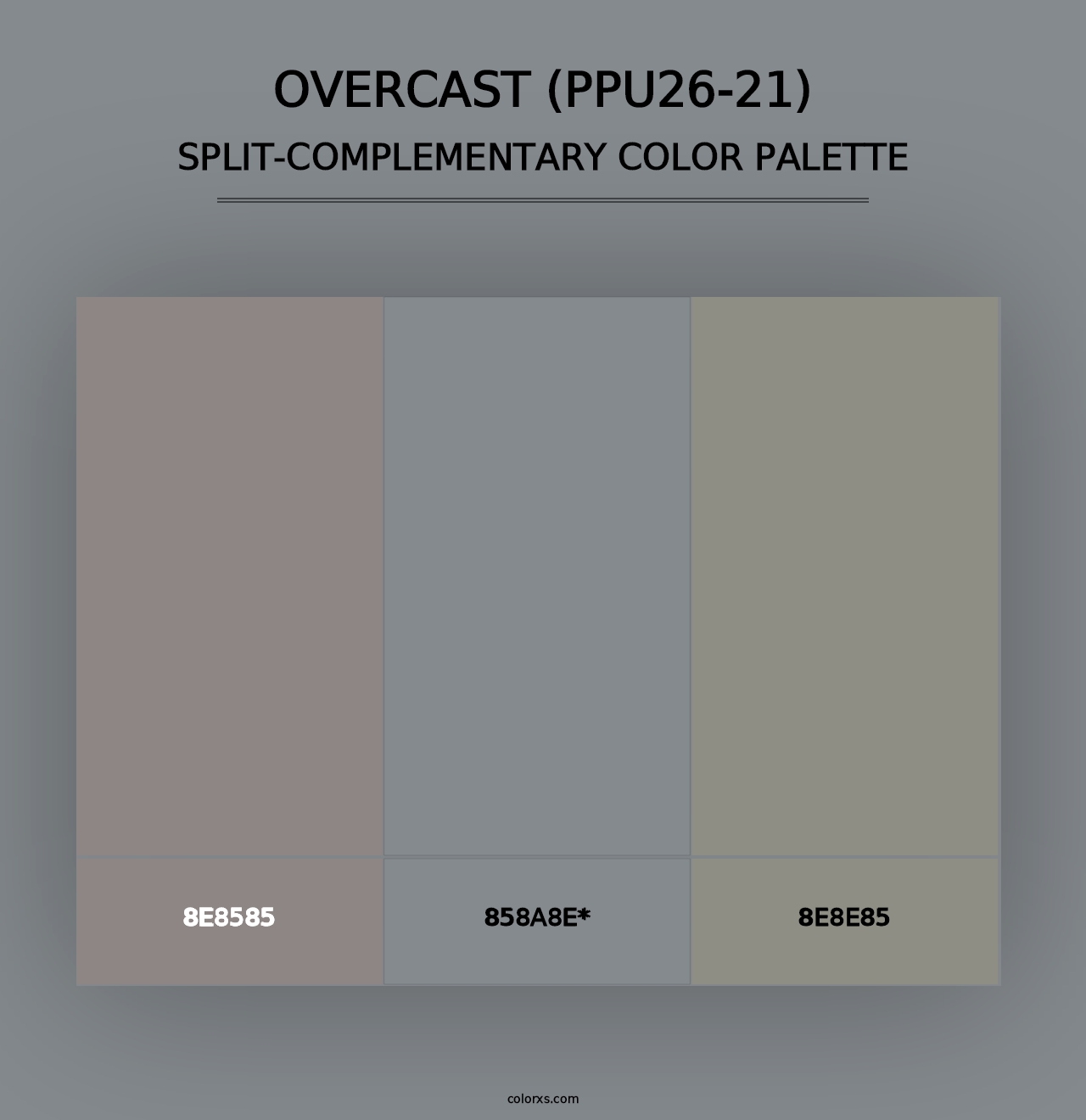 Overcast (PPU26-21) - Split-Complementary Color Palette