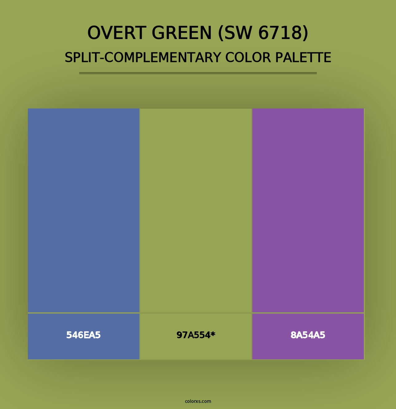 Overt Green (SW 6718) - Split-Complementary Color Palette