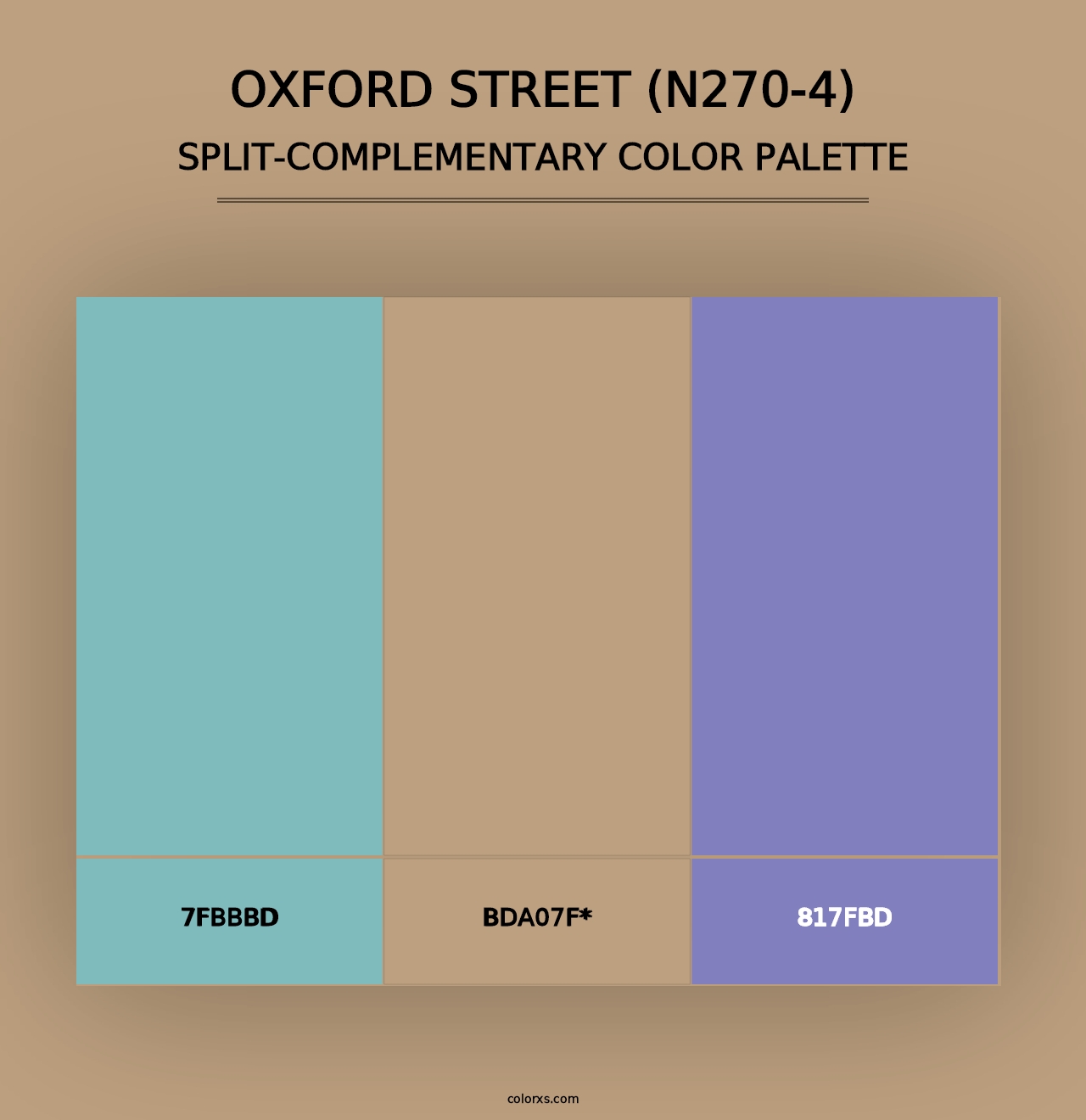 Oxford Street (N270-4) - Split-Complementary Color Palette