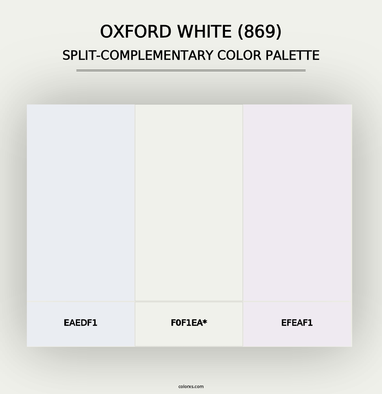 Oxford White (869) - Split-Complementary Color Palette