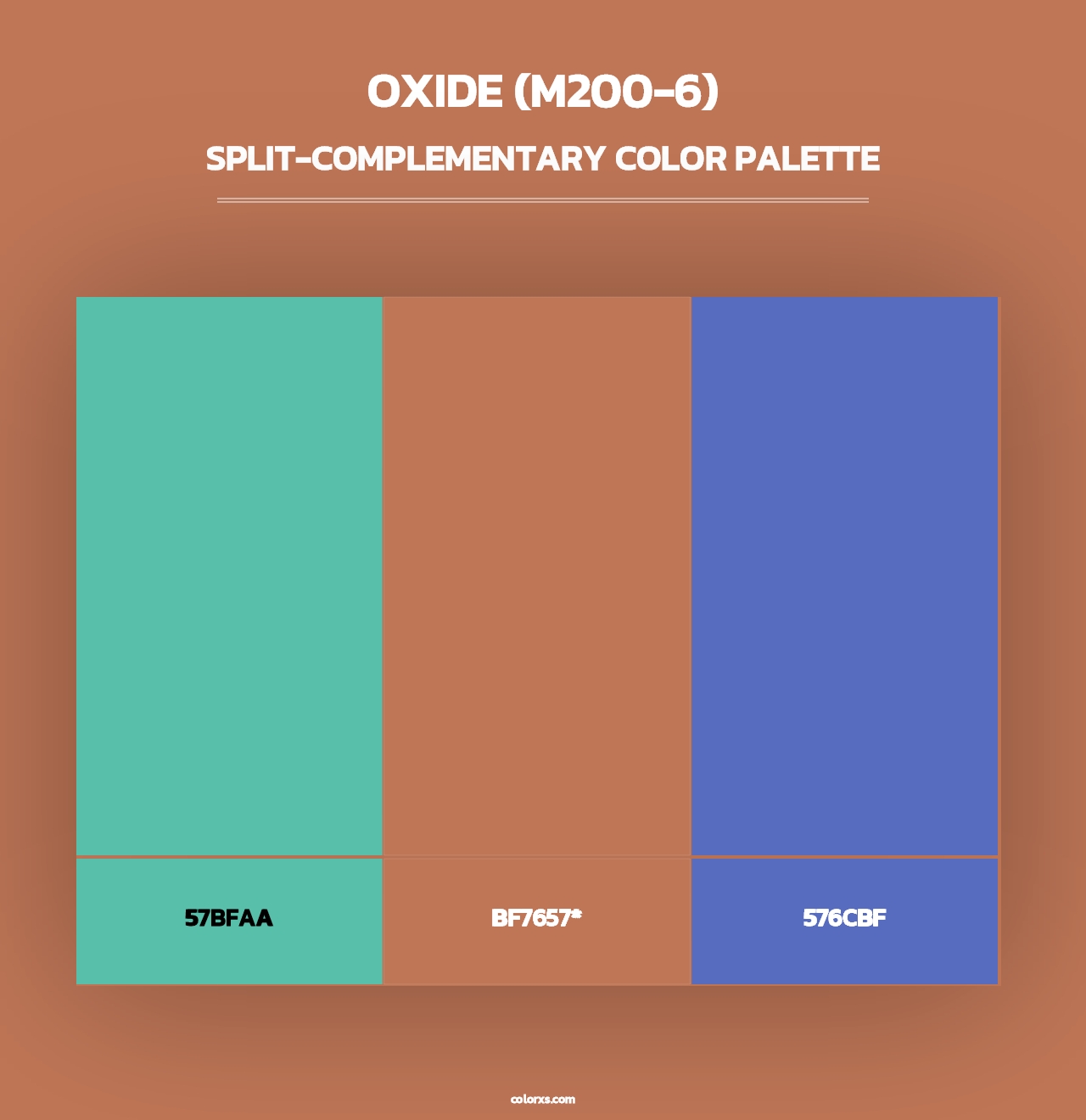 Oxide (M200-6) - Split-Complementary Color Palette