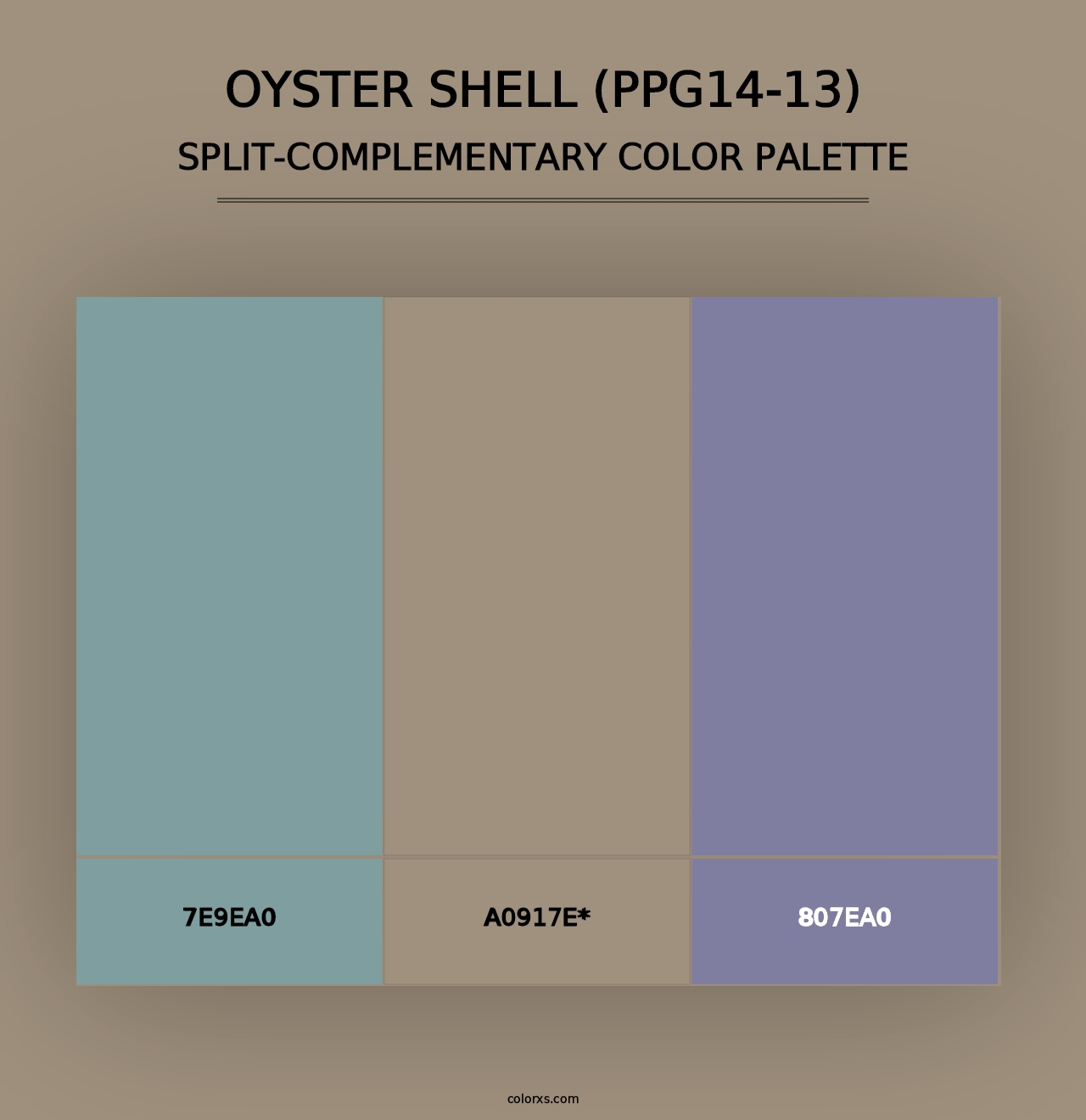 Oyster Shell (PPG14-13) - Split-Complementary Color Palette