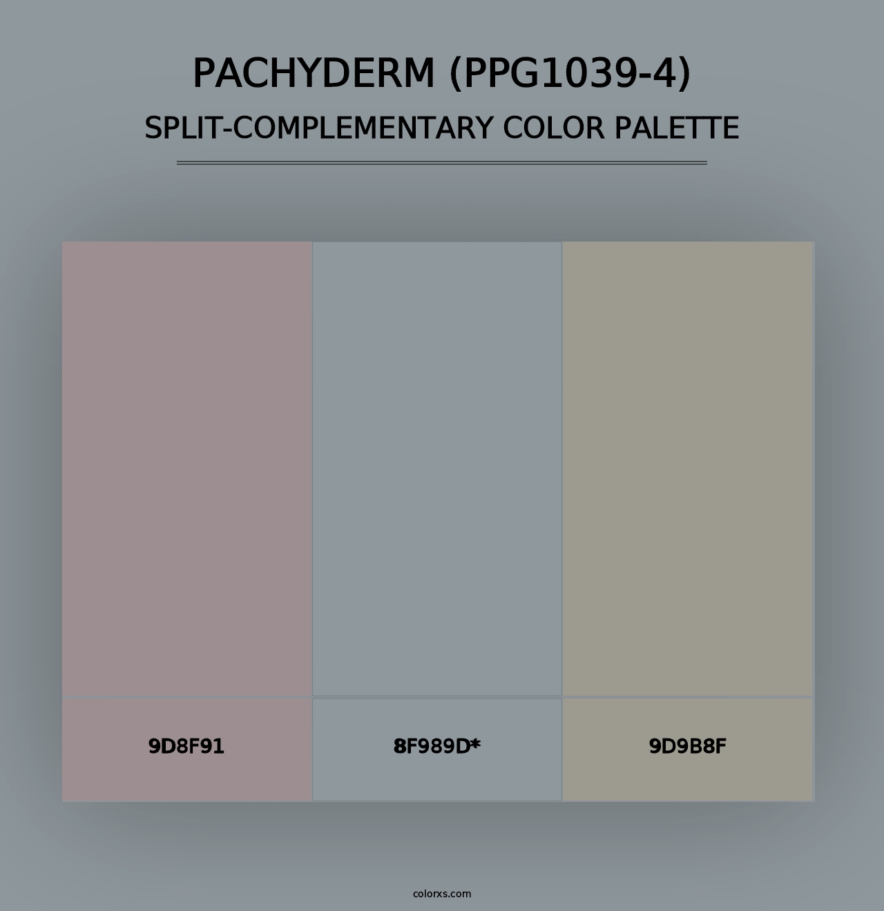 Pachyderm (PPG1039-4) - Split-Complementary Color Palette