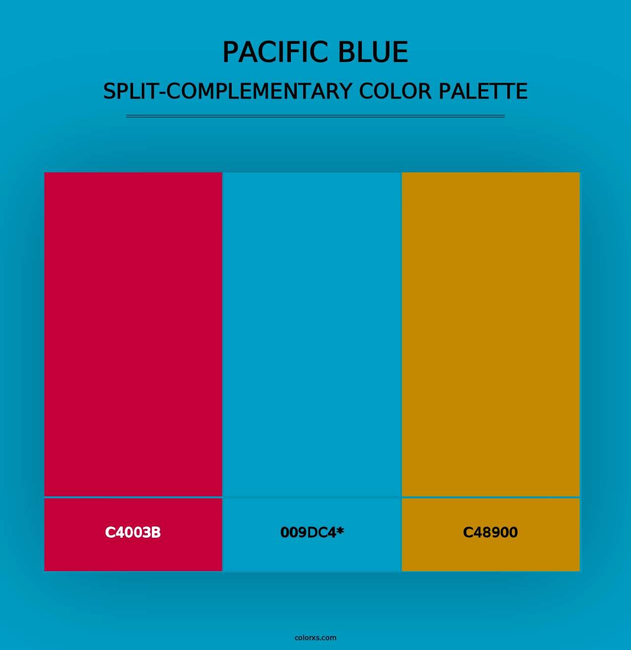 Pacific Blue - Split-Complementary Color Palette