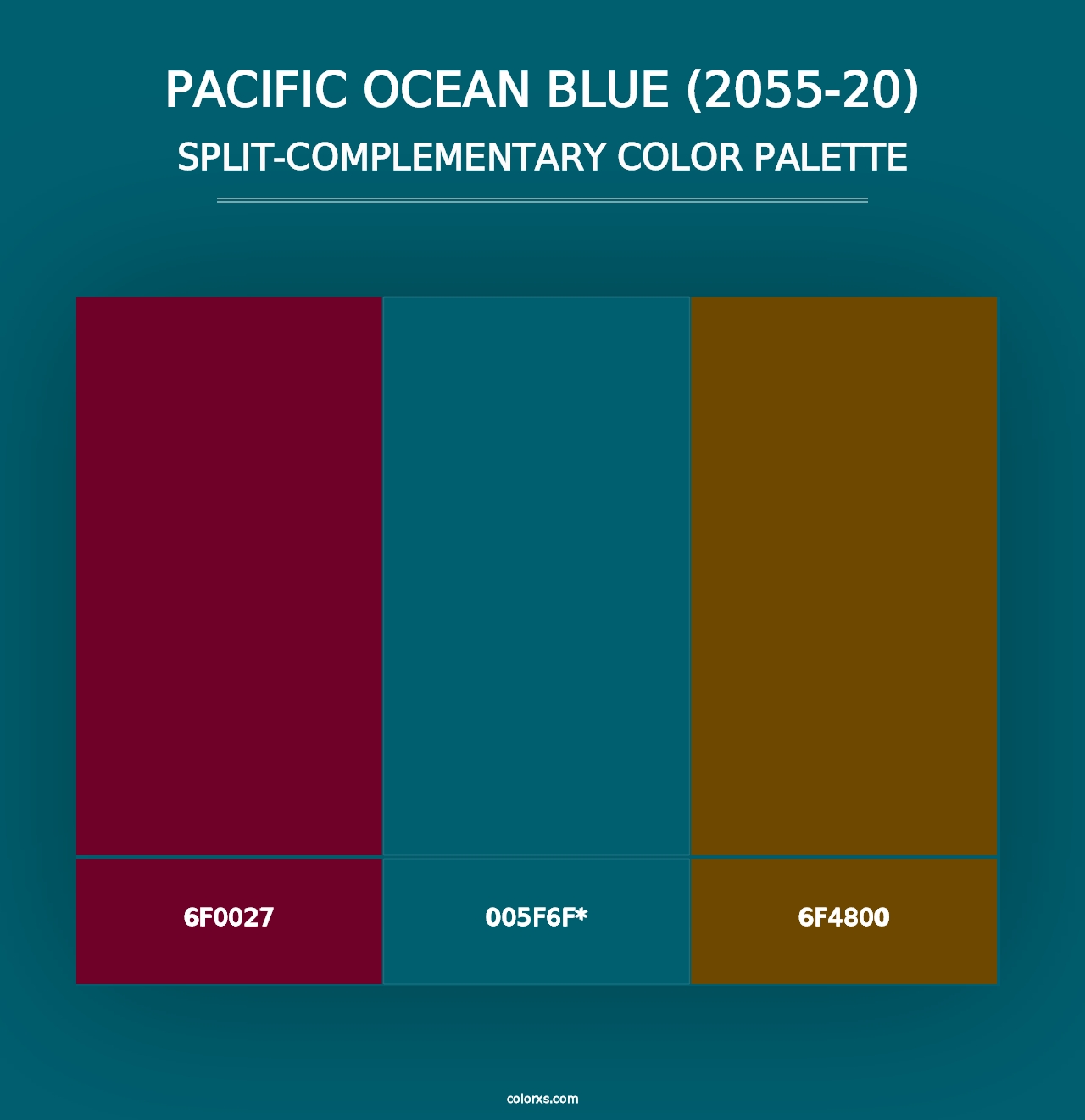 Pacific Ocean Blue (2055-20) - Split-Complementary Color Palette