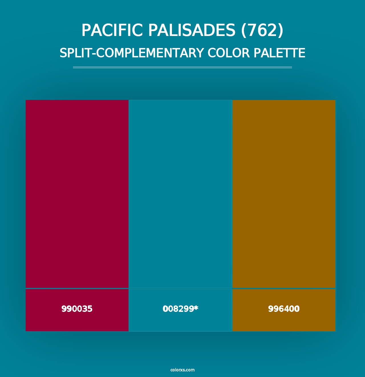 Pacific Palisades (762) - Split-Complementary Color Palette