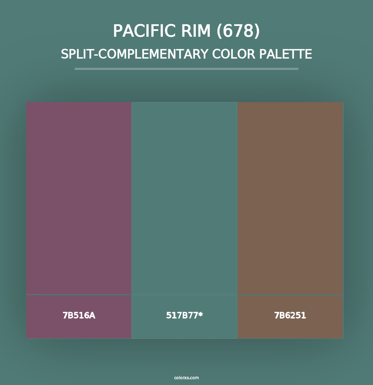 Pacific Rim (678) - Split-Complementary Color Palette