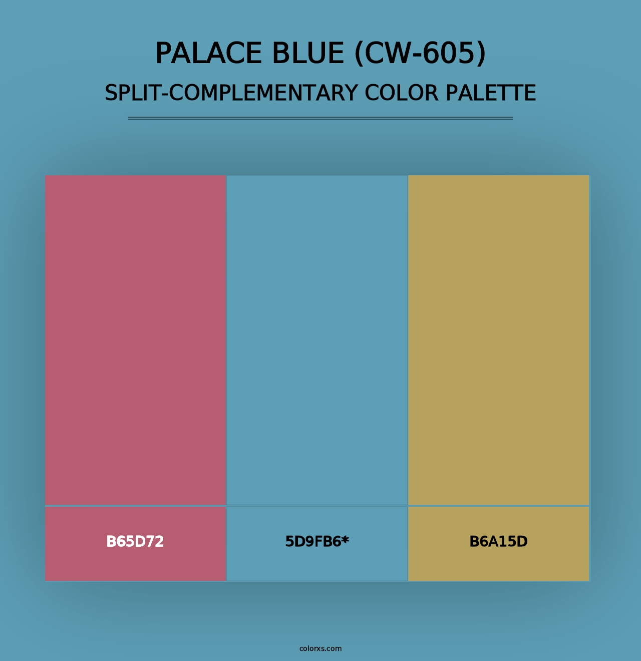 Palace Blue (CW-605) - Split-Complementary Color Palette