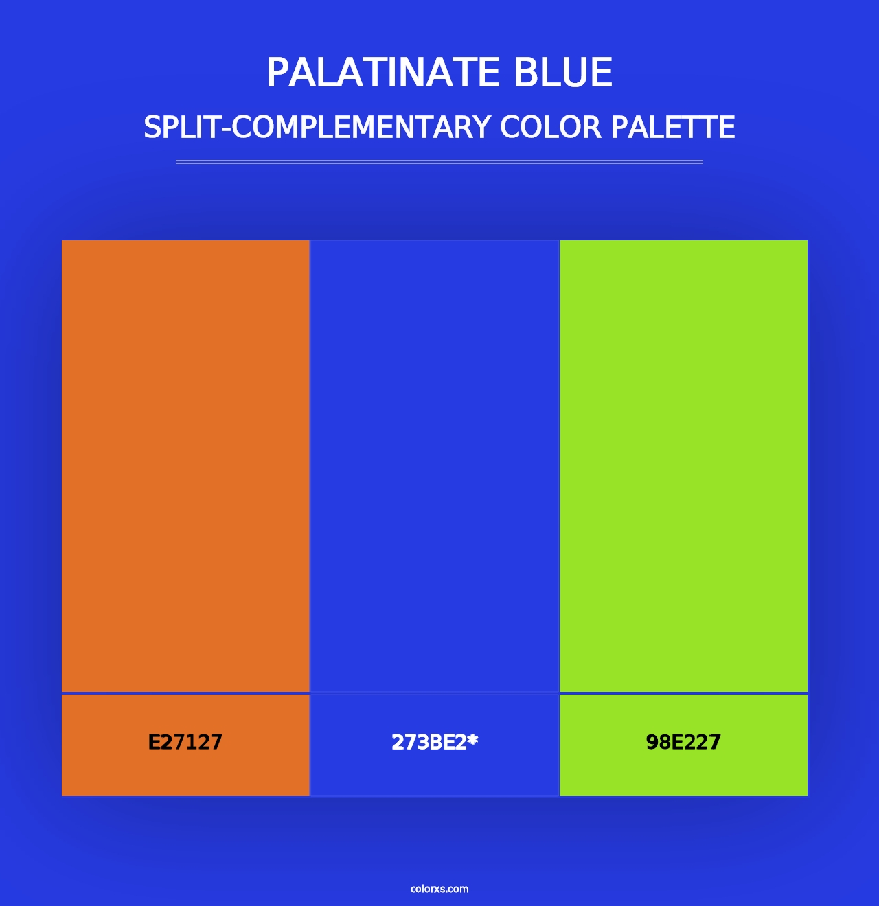 Palatinate Blue - Split-Complementary Color Palette