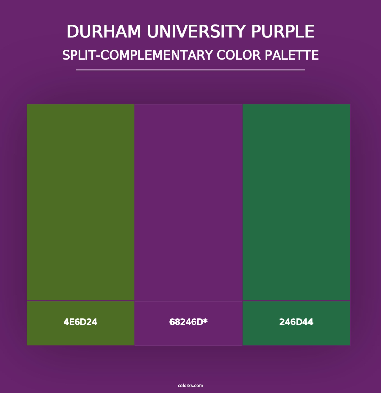 Durham University Purple - Split-Complementary Color Palette